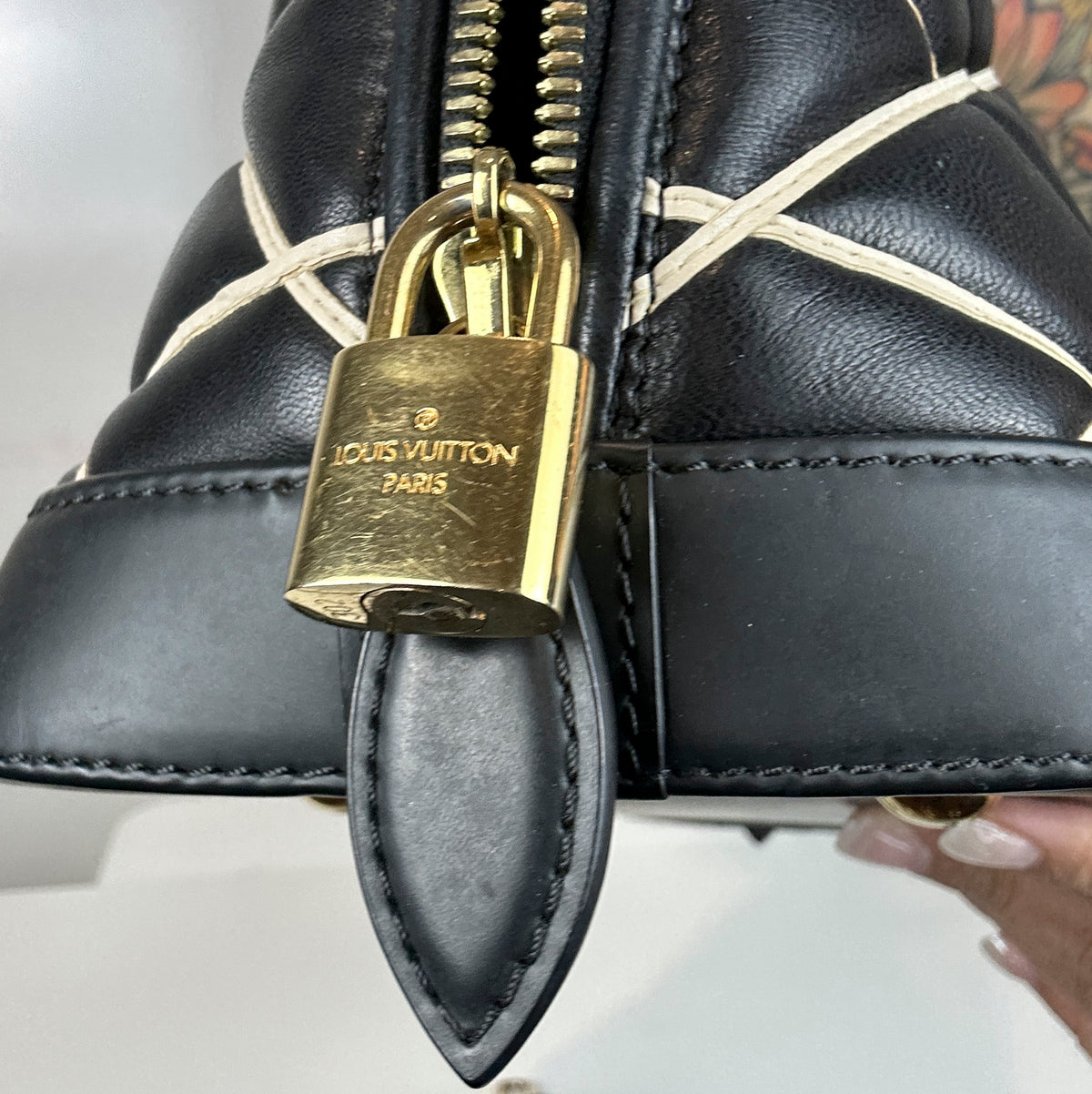PRE-OWNED LOUIS VUITTON Alma PM Malletage Lambskin leather