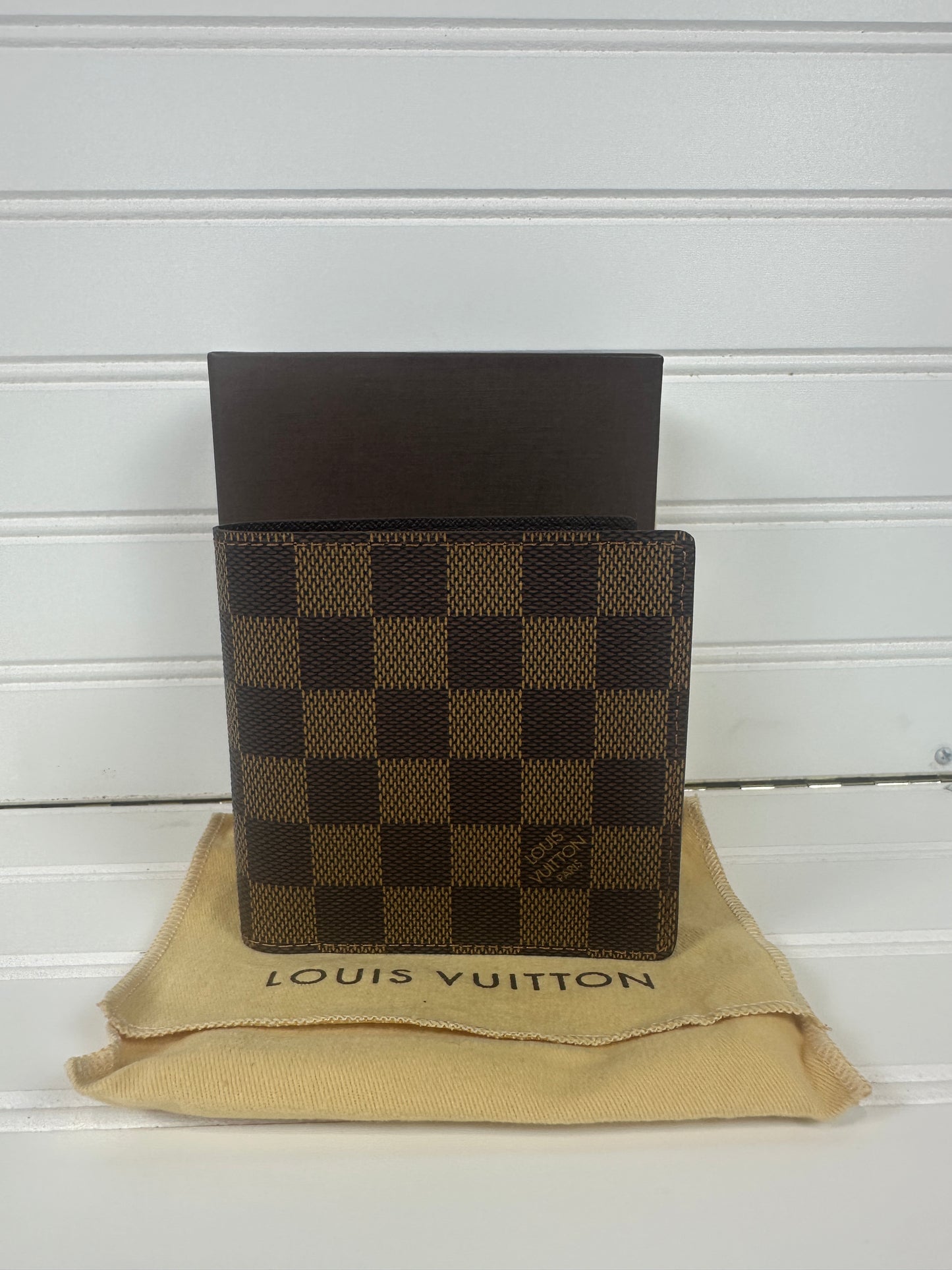 Pre-owned LOUIS VUITTON Marco Bi-fold Wallet Damier Ebene Canvas _233