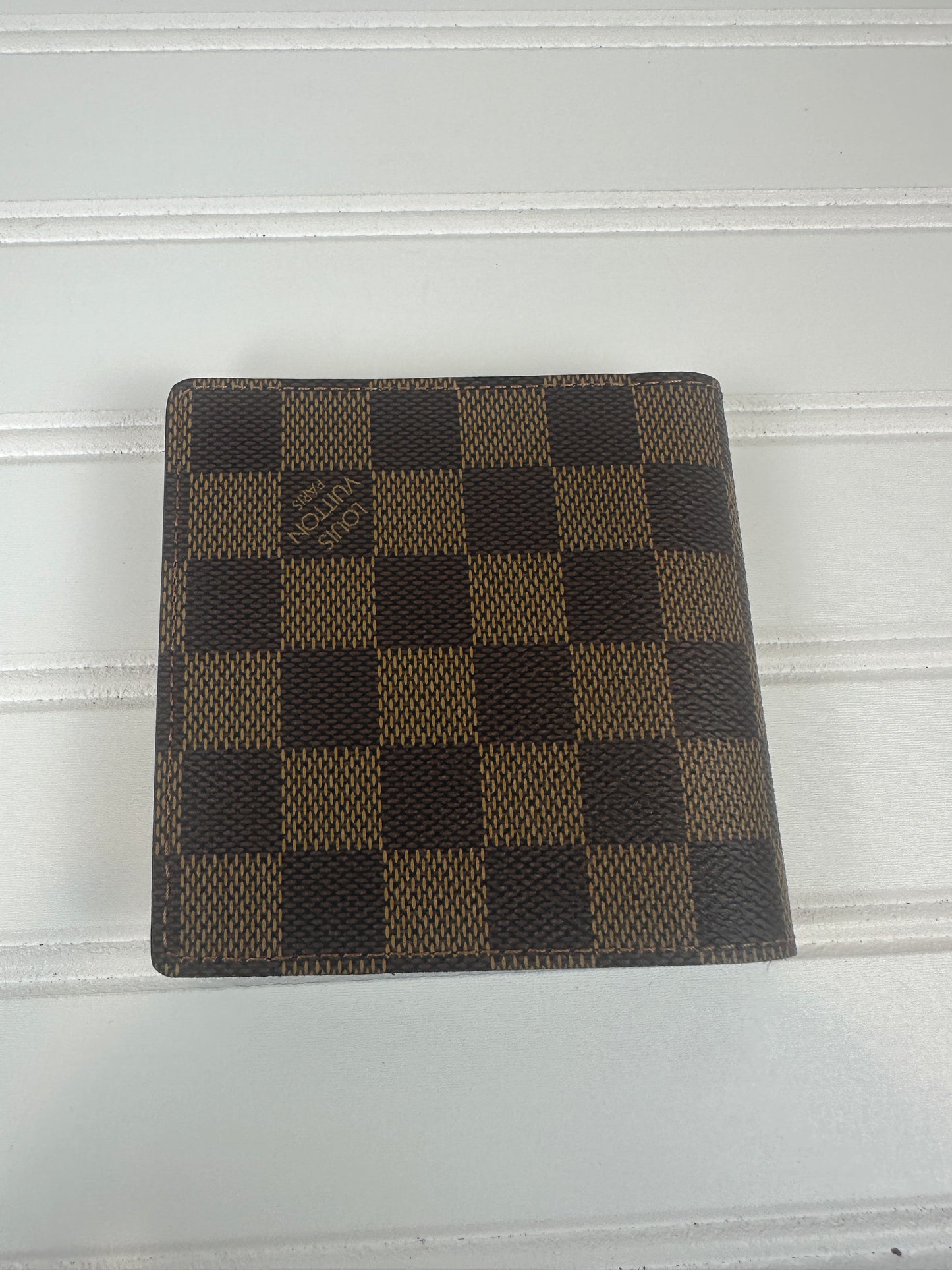Pre-owned LOUIS VUITTON Marco Bi-fold Wallet Damier Ebene Canvas _233