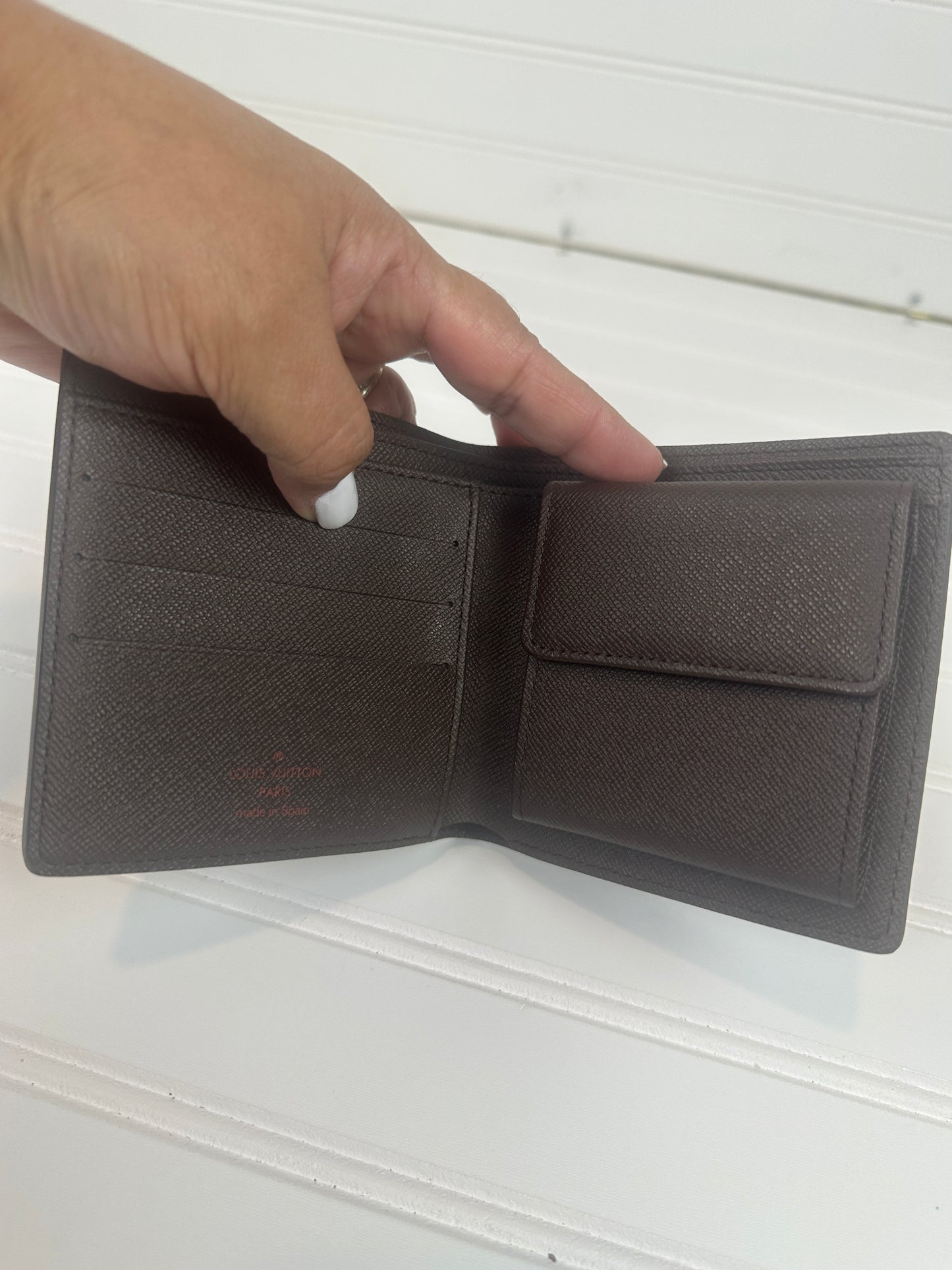 Pre-owned LOUIS VUITTON Marco Bi-fold Wallet Damier Ebene Canvas _233