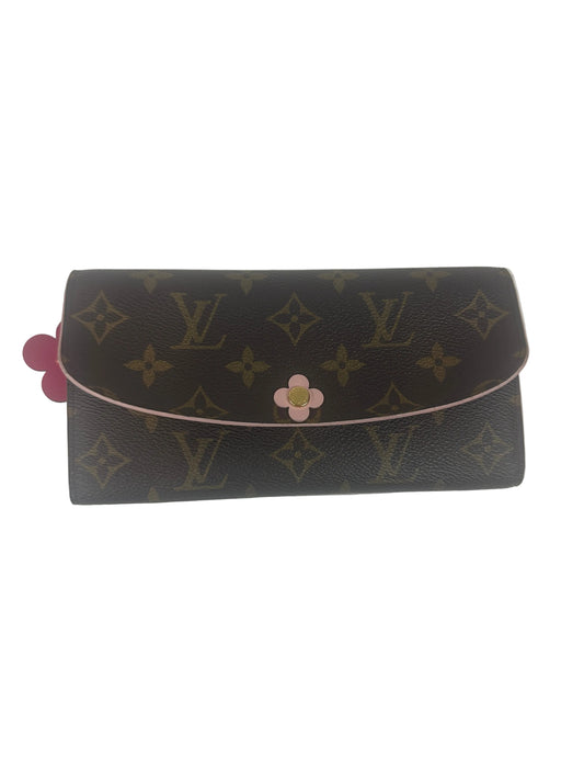 Pre-owned LOUIS VUITTON Emilie Long Wallet Monogram Canvas Hot Pink Interior _234