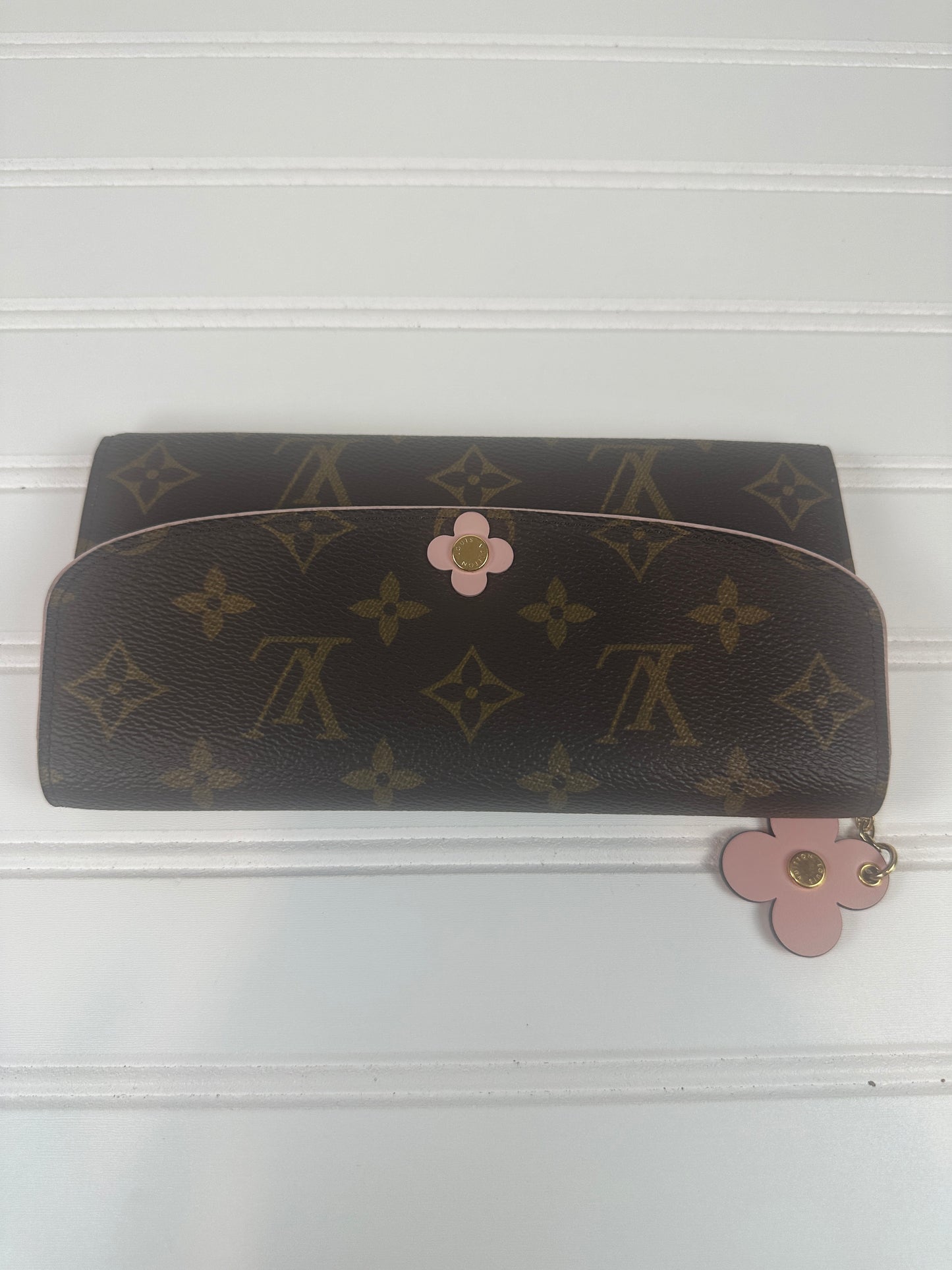 Pre-owned LOUIS VUITTON Emilie Long Wallet Monogram Canvas Hot Pink Interior _234