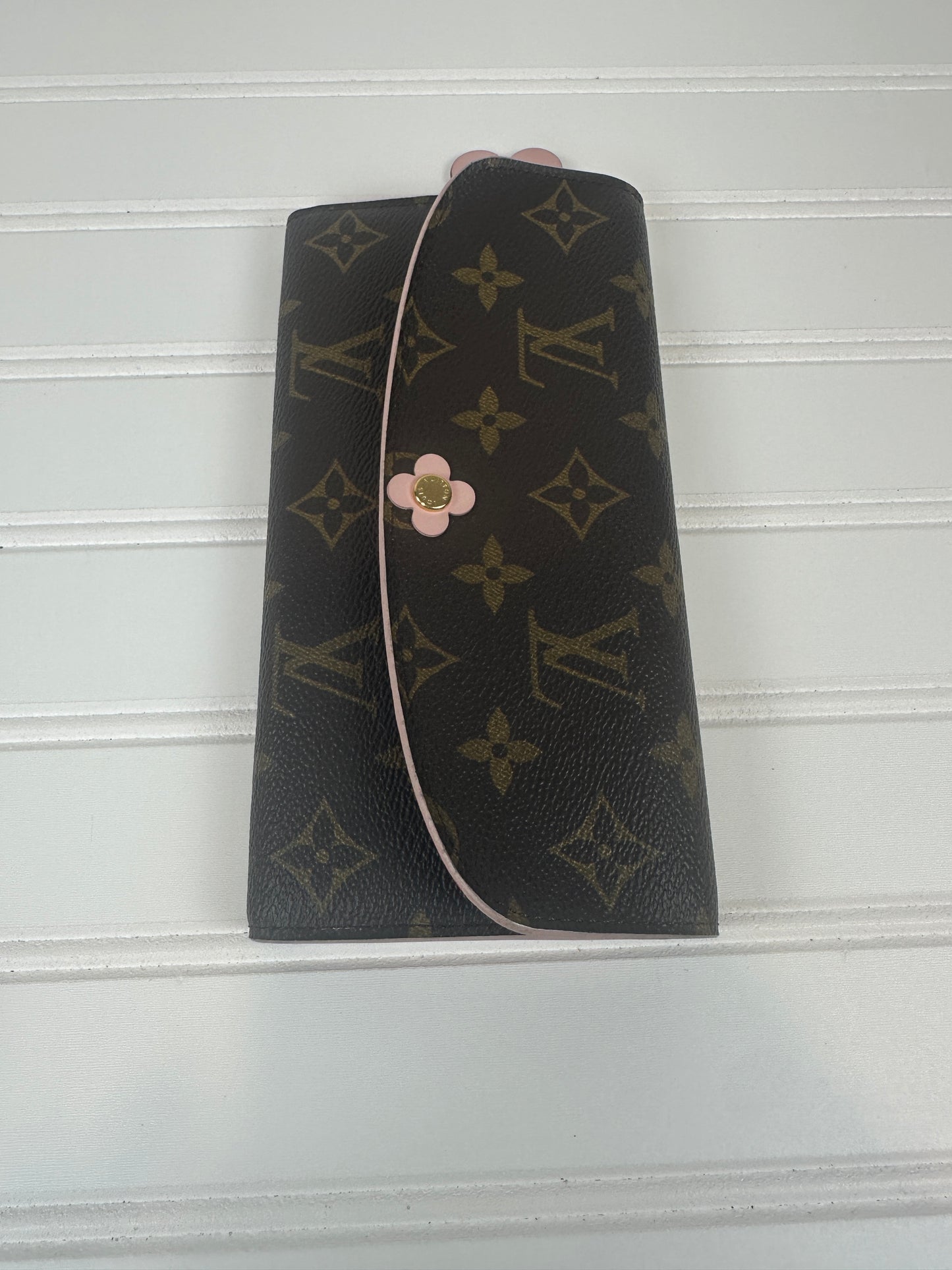 Pre-owned LOUIS VUITTON Emilie Long Wallet Monogram Canvas Hot Pink Interior _234