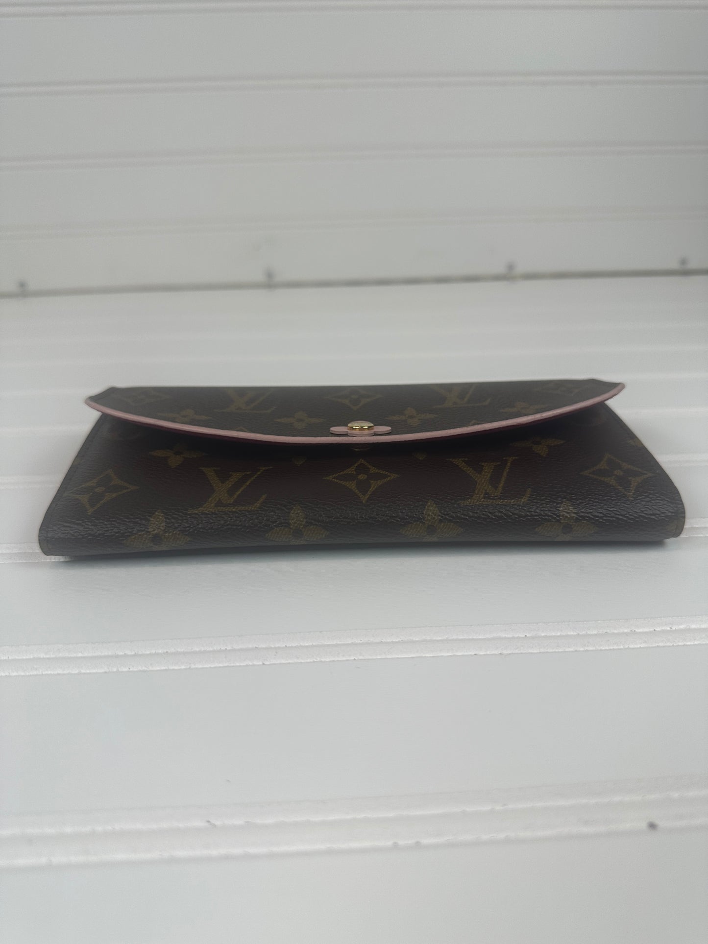Pre-owned LOUIS VUITTON Emilie Long Wallet Monogram Canvas Hot Pink Interior _234