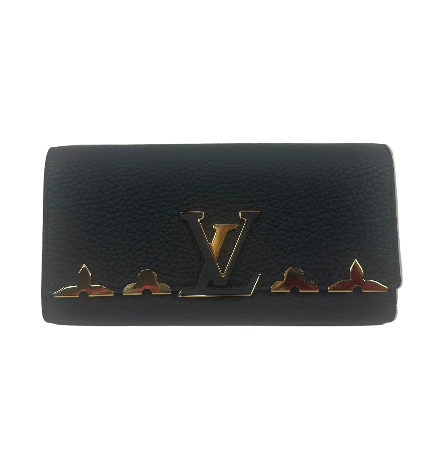 Pre-owned LOUIS VUITTON Capucines Compact Wallet Black _236