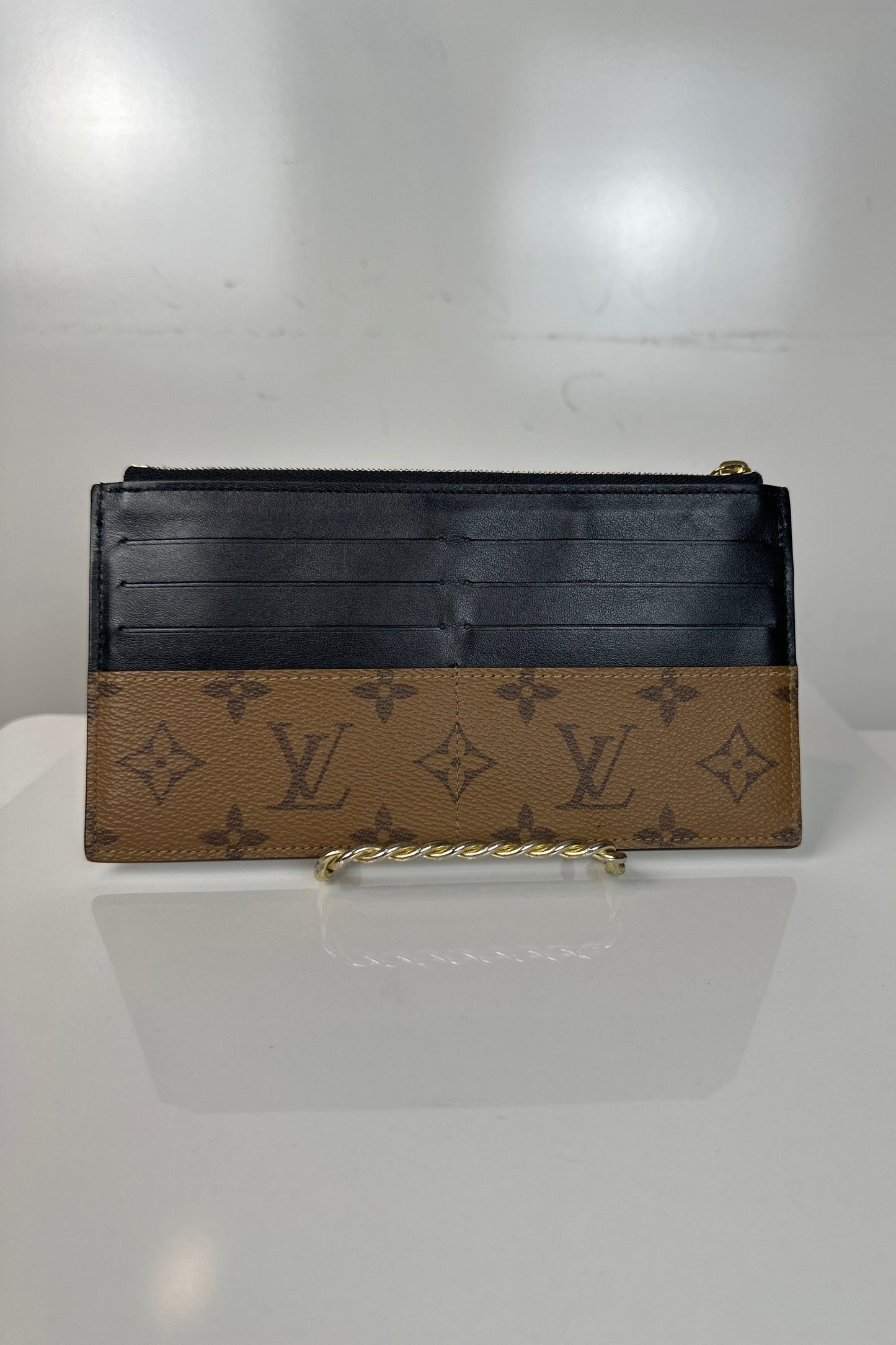 Pre-owned LOUIS VUITTON Slim Purse Monogram Reverse Canvas wallet