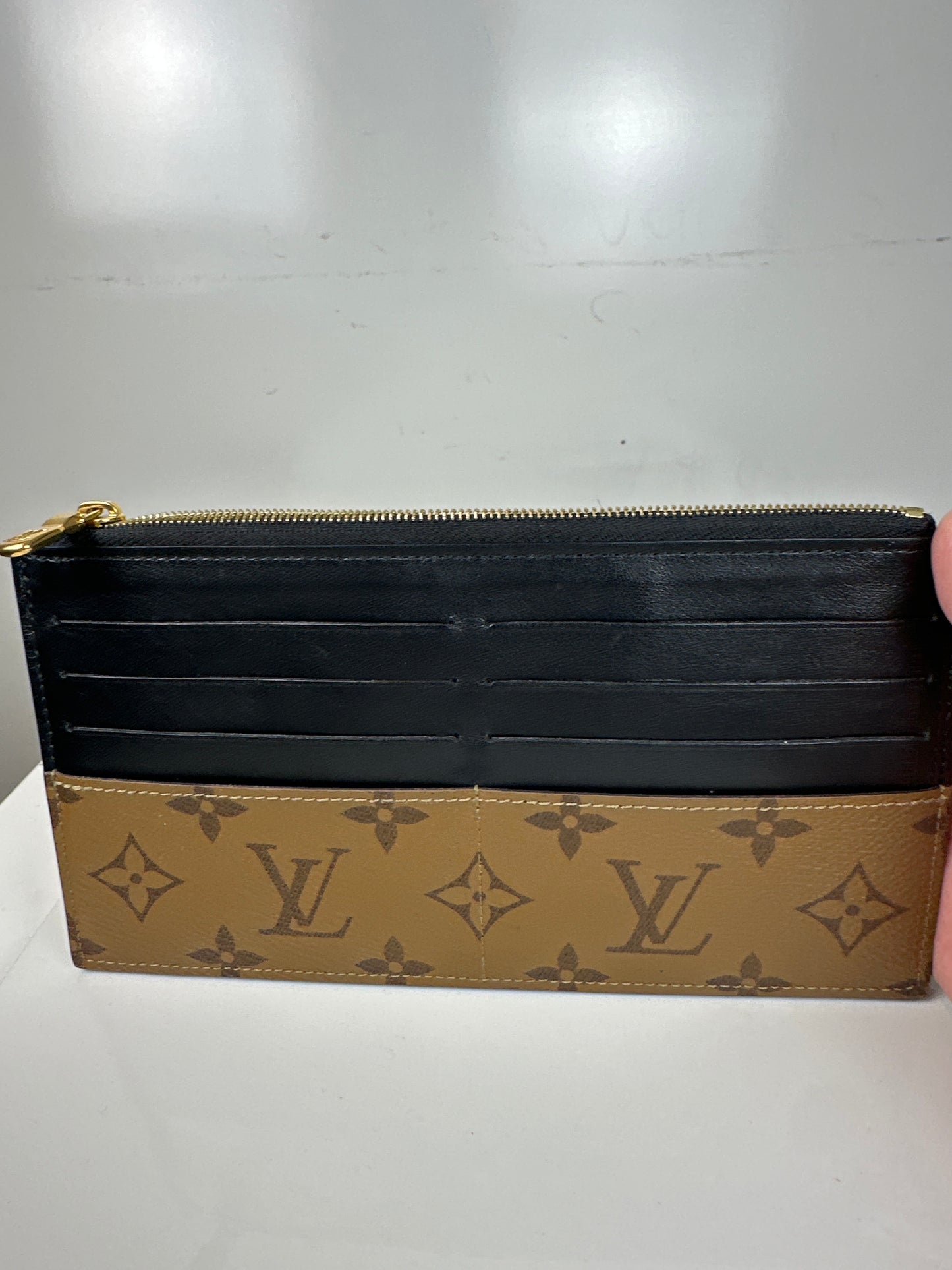 Pre-owned LOUIS VUITTON Slim Purse Monogram Reverse Canvas wallet