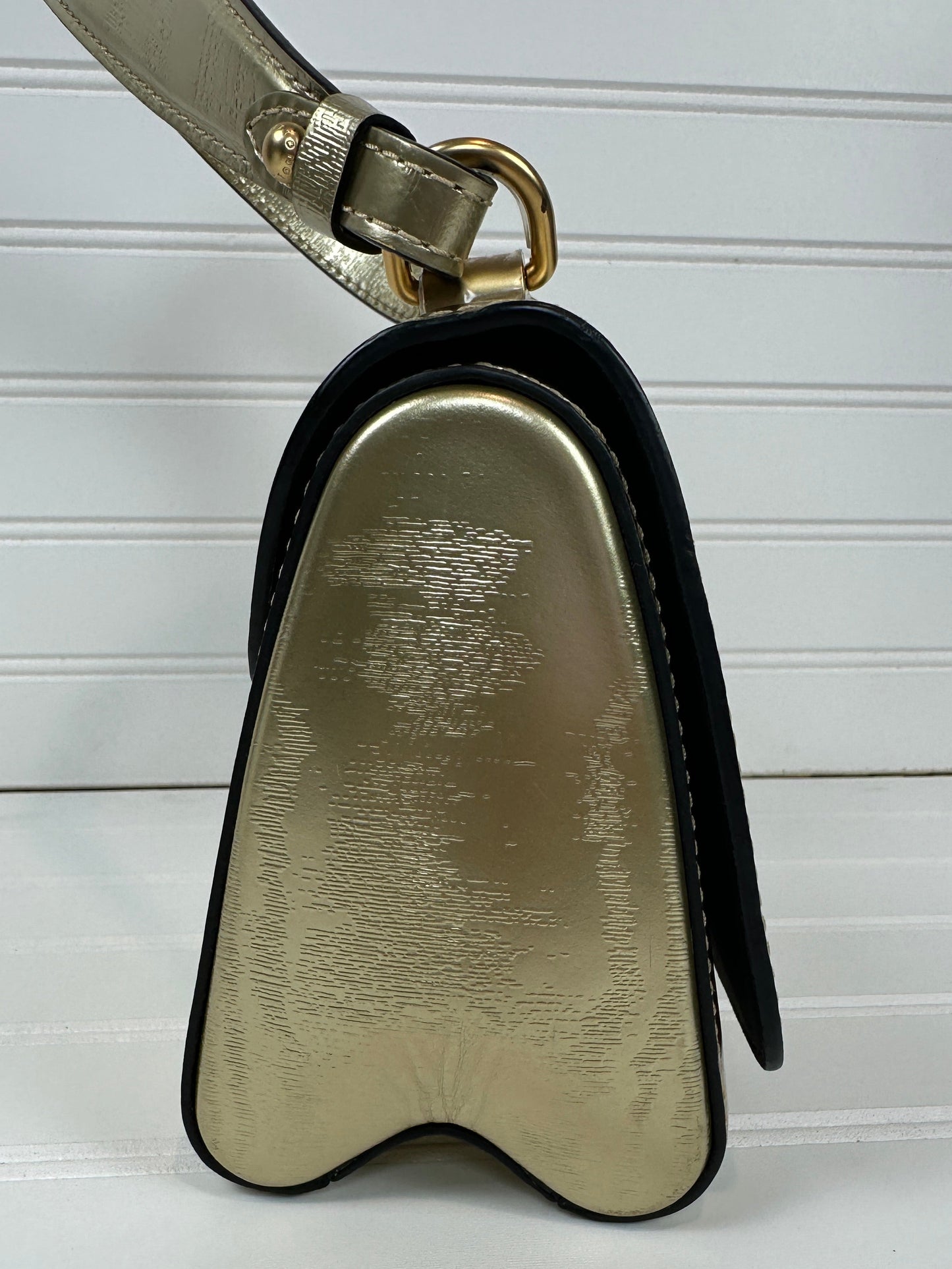 Pre-owned LOUIS VUITTON Gravity Twist PM Gold Calfskin satchel bag _ 246