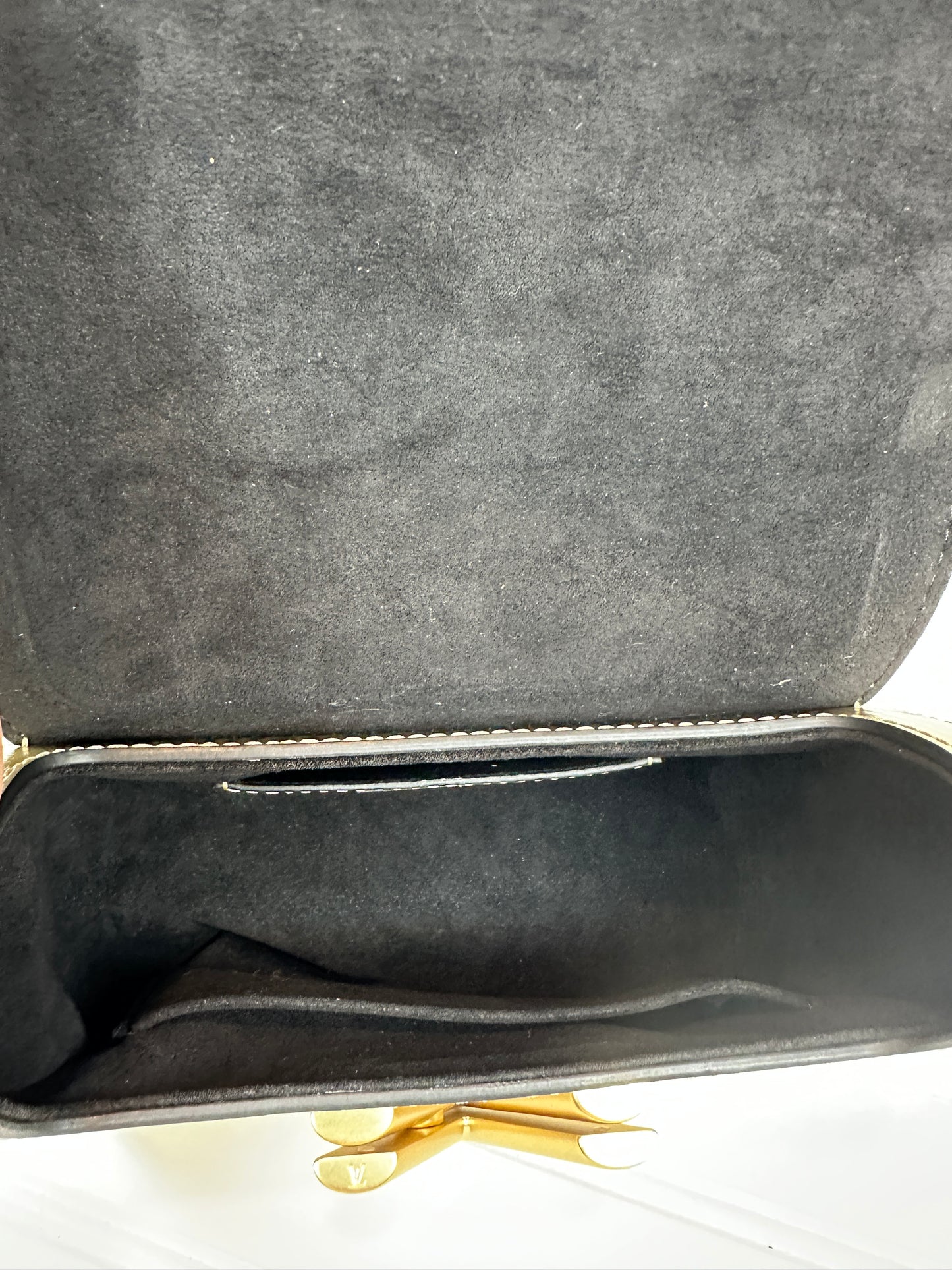 Pre-owned LOUIS VUITTON Gravity Twist PM Gold Calfskin satchel bag _ 246