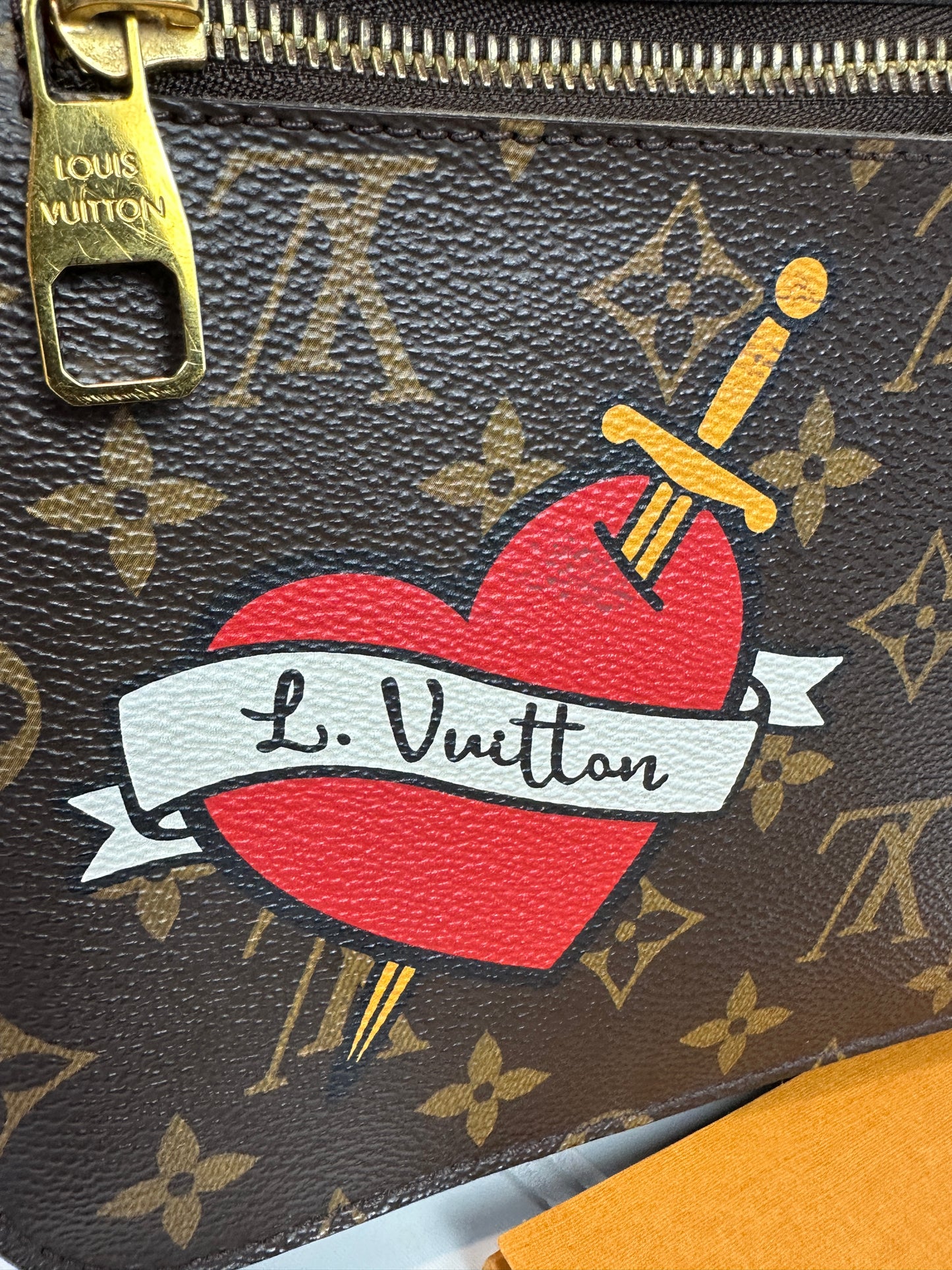 Pre-owned LOUIS VUITTON Patches Pochette Metis Monogram Canvas Limited Edition _ 244