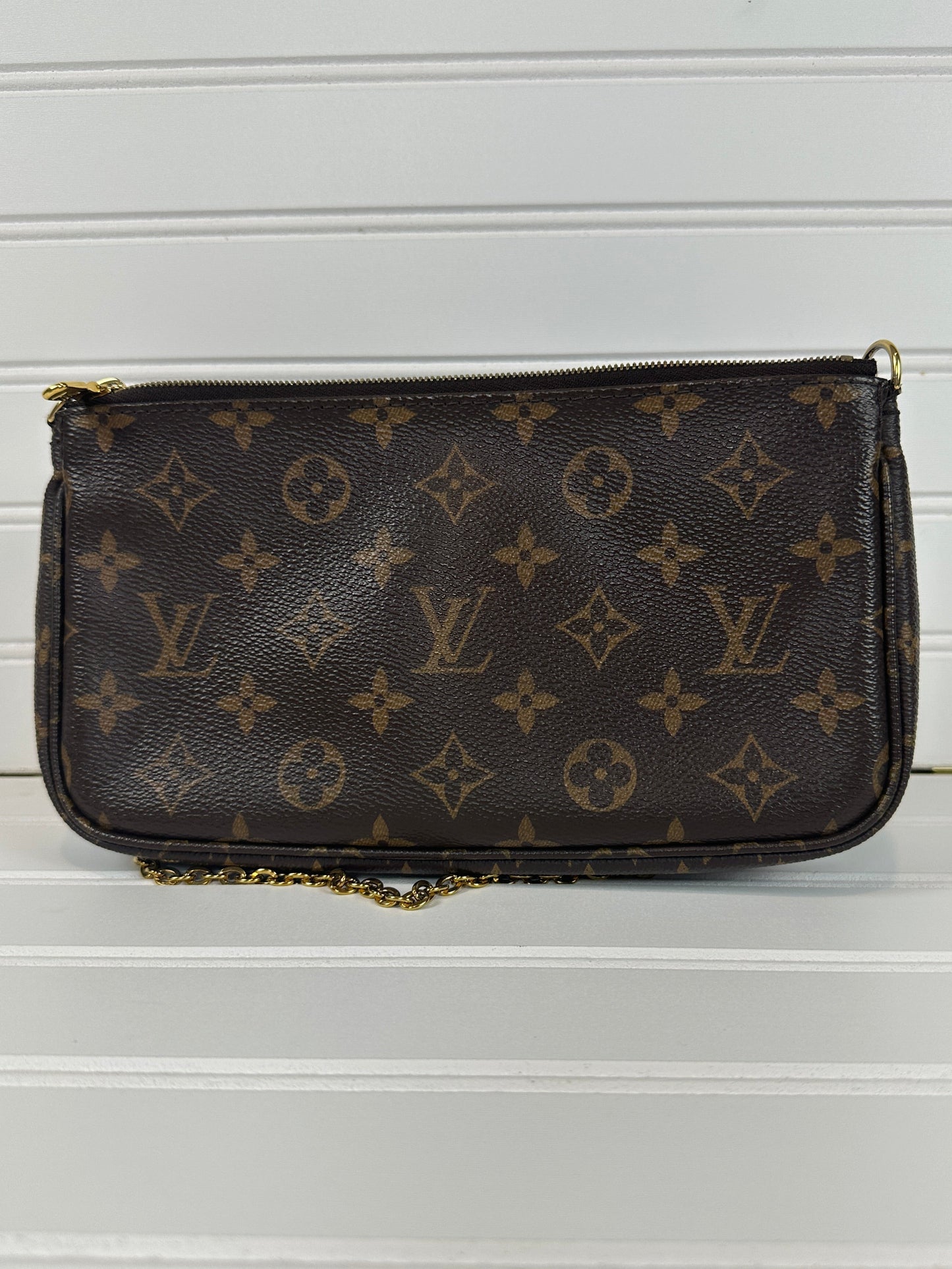 Pre-owned LOUIS VUITTON Multi Pochette Accessoires Monogram Canvas Pink strap _ 243
