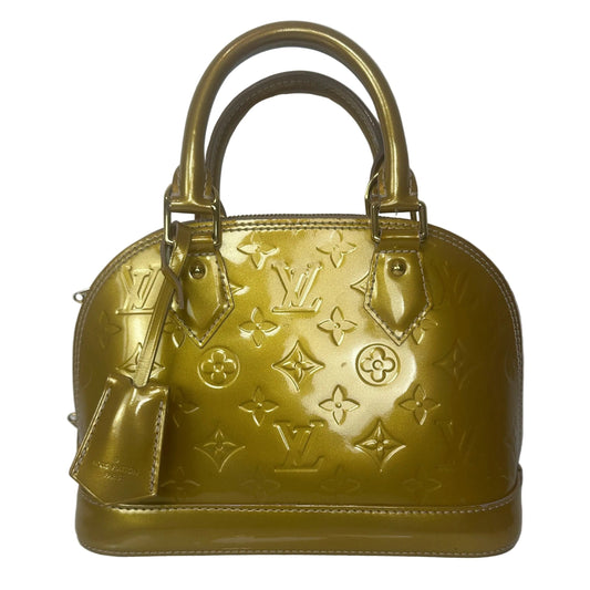 PRE-OWNED LOUIS VUITTON Alma BB Gold Vernis _ 095