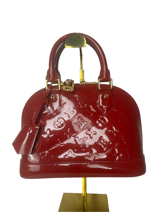 Pre-owned LOUIS VUITTON Alma BB red vernis
