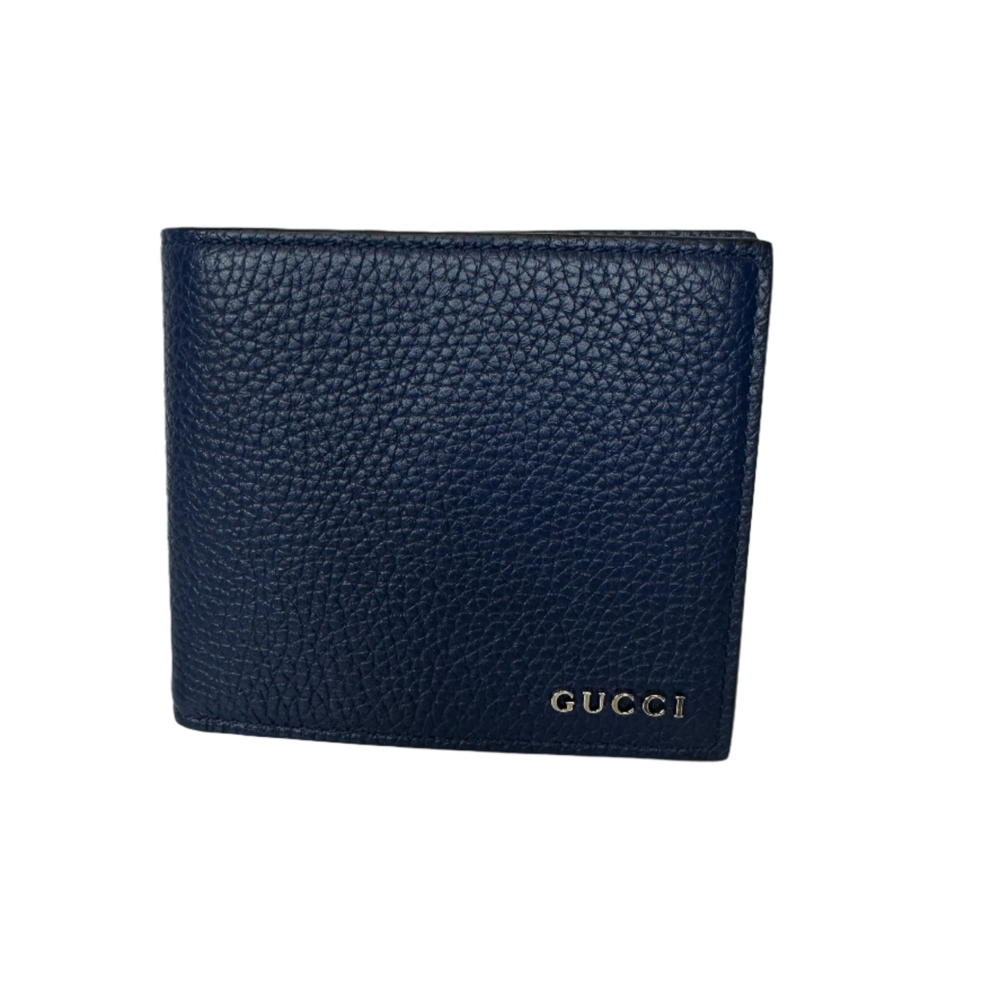 Pre-owned GUCCI blue wallet with box
