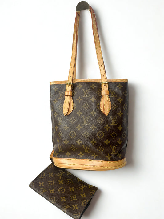 Pre-owned LOUIS VUITTON Bucket PM Monogram canvas
