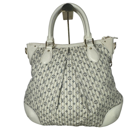 PRE-OWNED LOUIS VUITTON Blue/White Monogram Marina Ivory Denim _ 128