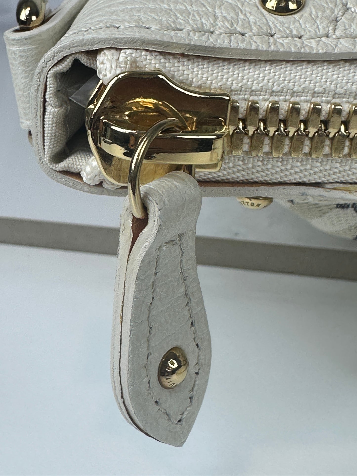 Preowned LOUIS VUITTON Blue/White Monogram Marina Ivory Denim