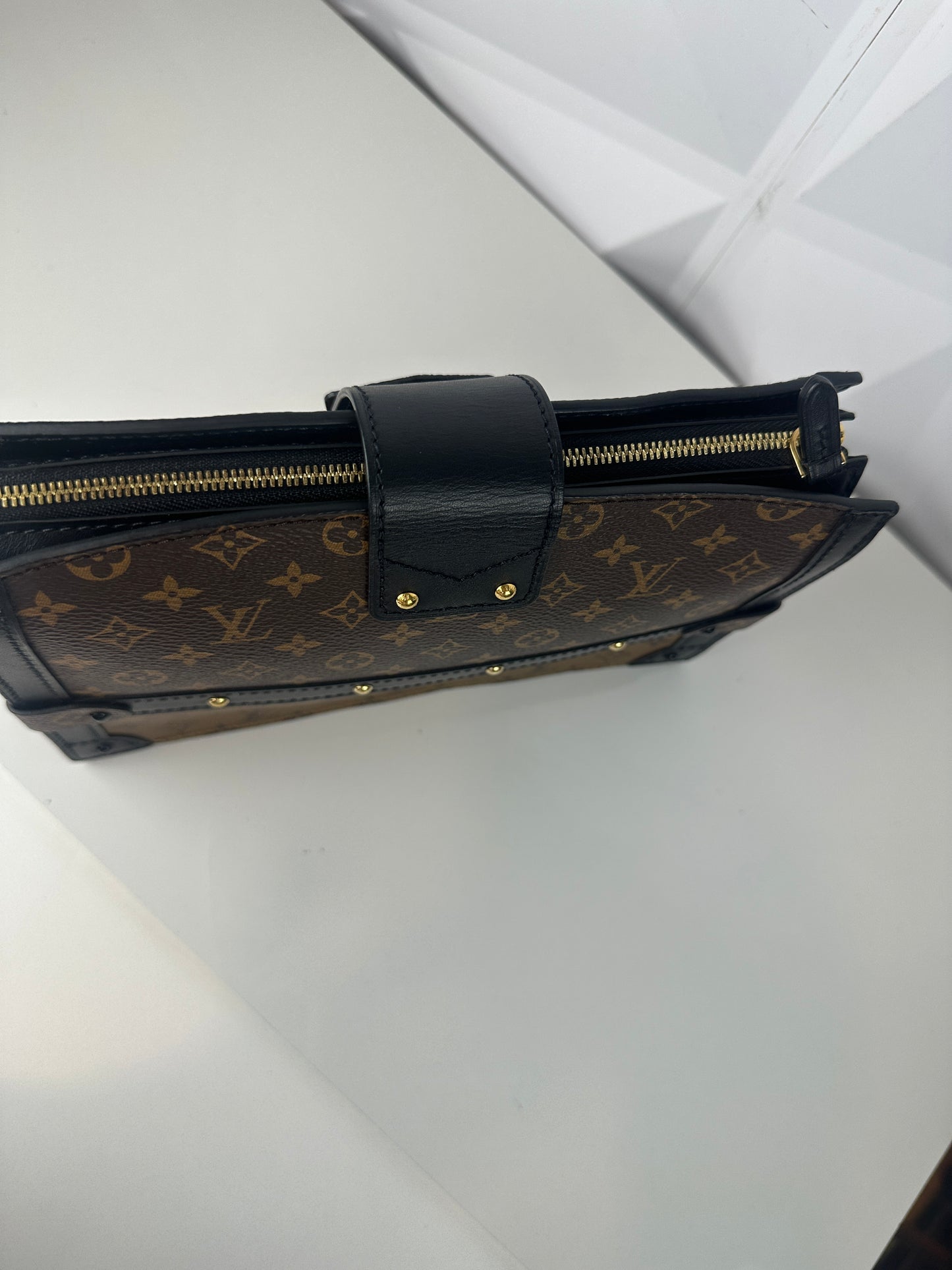 Pre owned LOUIS VUITTON Petite Malle Monogram Reverse Canvas
