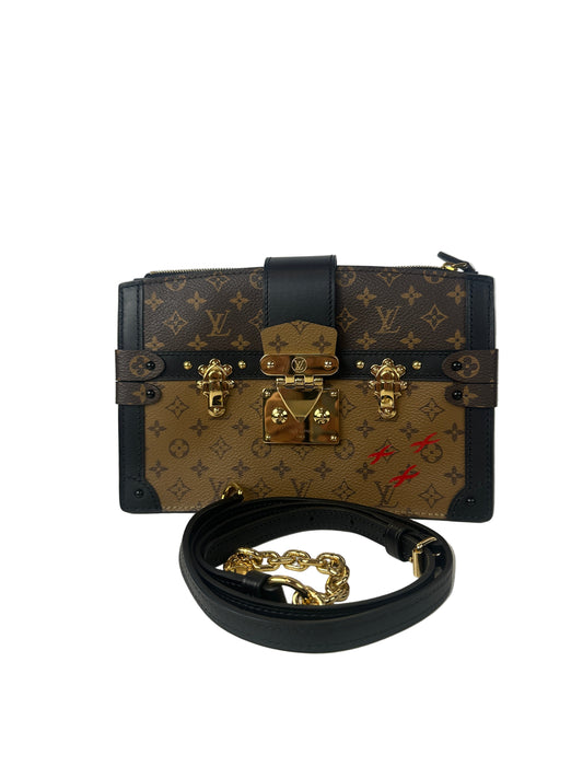 Pre owned LOUIS VUITTON Petite Malle Monogram Reverse Canvas