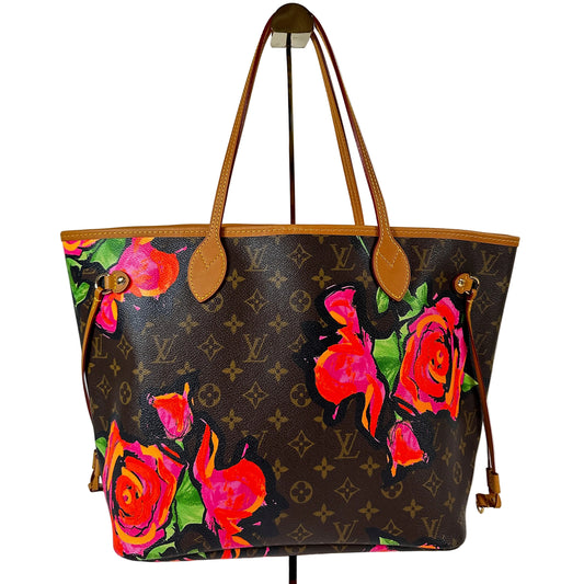 PRE-OWNED LOUIS VUITTON Neverfull MM Monogram Rose _211