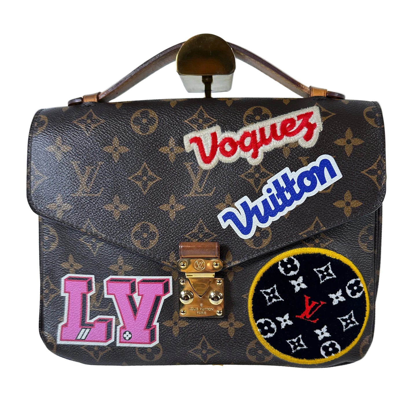 PRE-OWNED LOUIS VUITTON Patches Pochette Metis Monogram Canvas Limited Edition _ 244