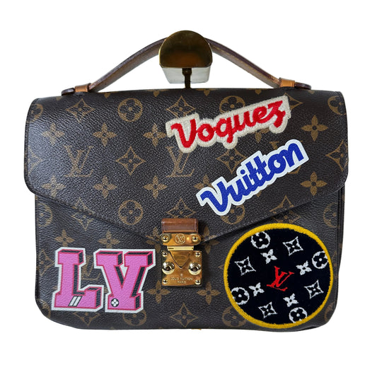 PRE-OWNED LOUIS VUITTON Patches Pochette Metis Monogram Canvas Limited Edition _ 244
