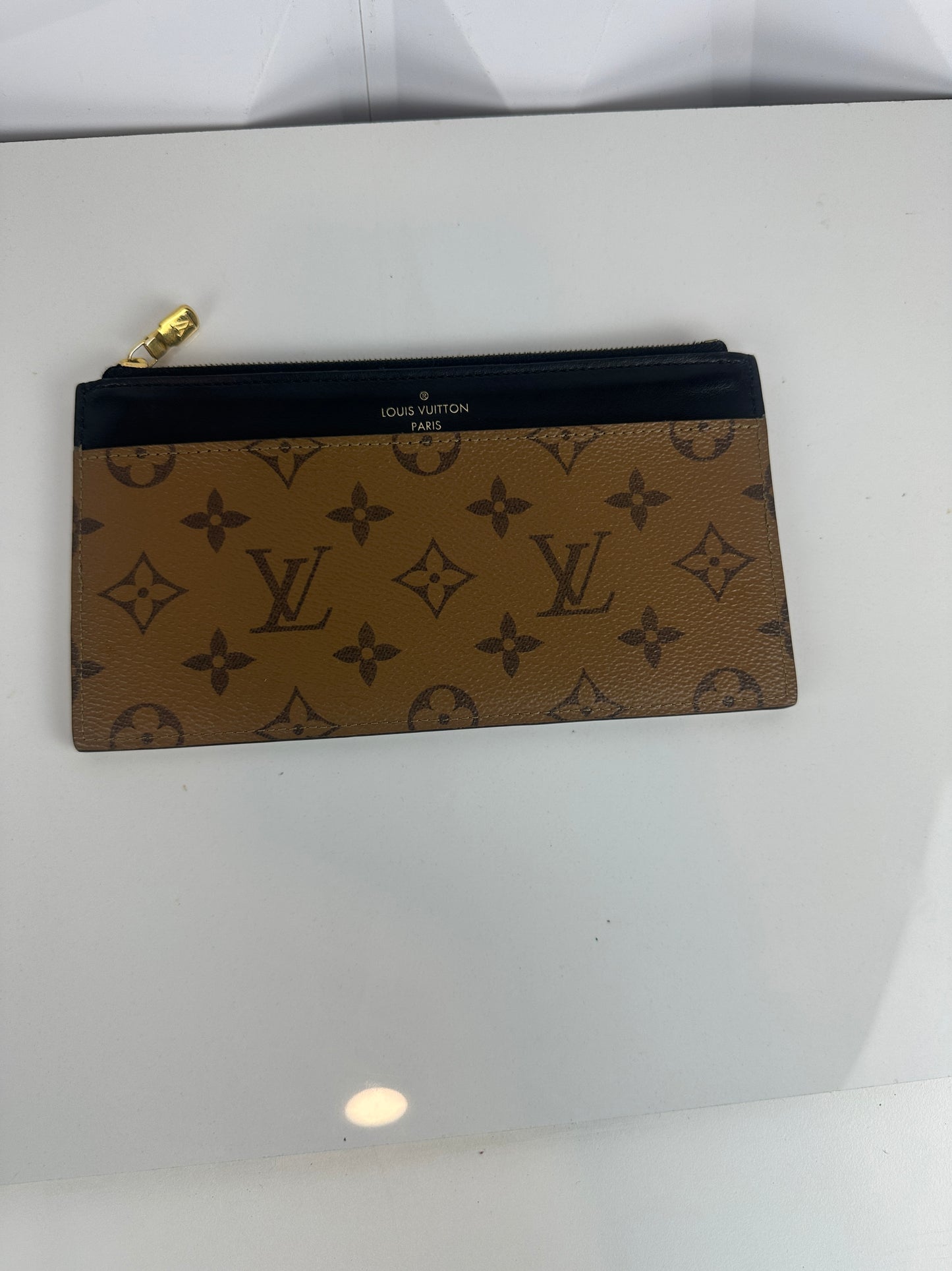 Pre-owned LOUIS VUITTON Slim Purse Monogram Reverse Canvas wallet