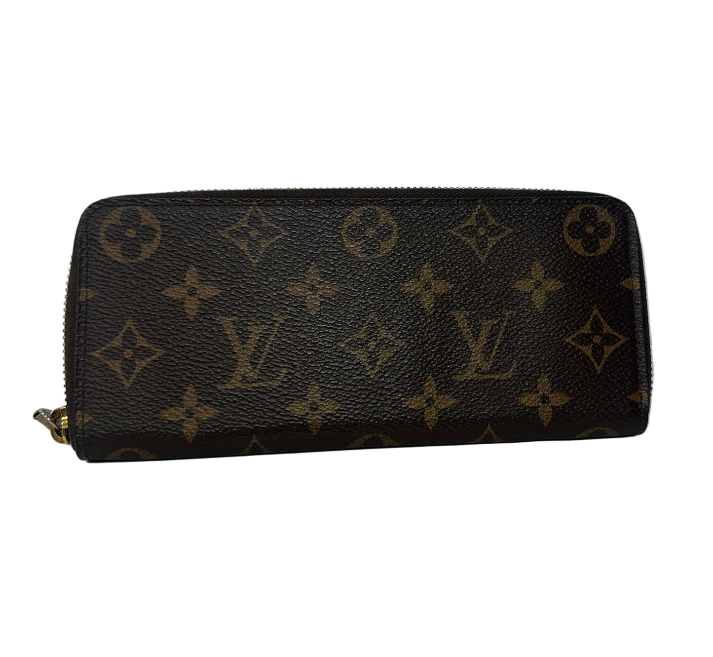 Pre-owned LOUIS VUITTON Clemence Rose Ballerine Portefeuille Monogram Canvas
