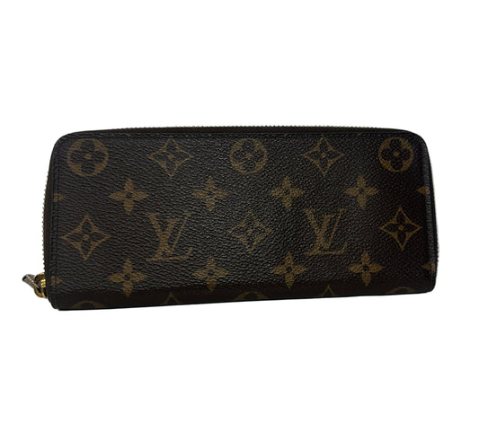 Pre-owned LOUIS VUITTON Clemence Rose Ballerine Portefeuille Monogram Canvas