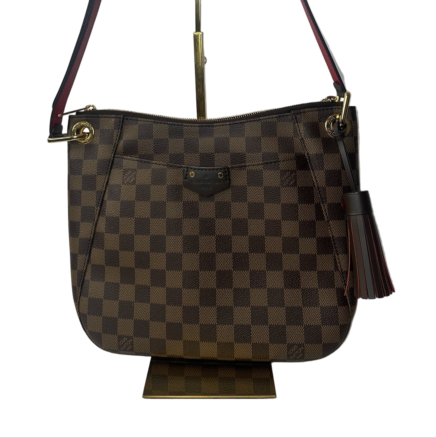 Pre-owned LOUIS VUITTON Damier South Bank Besace Red interior