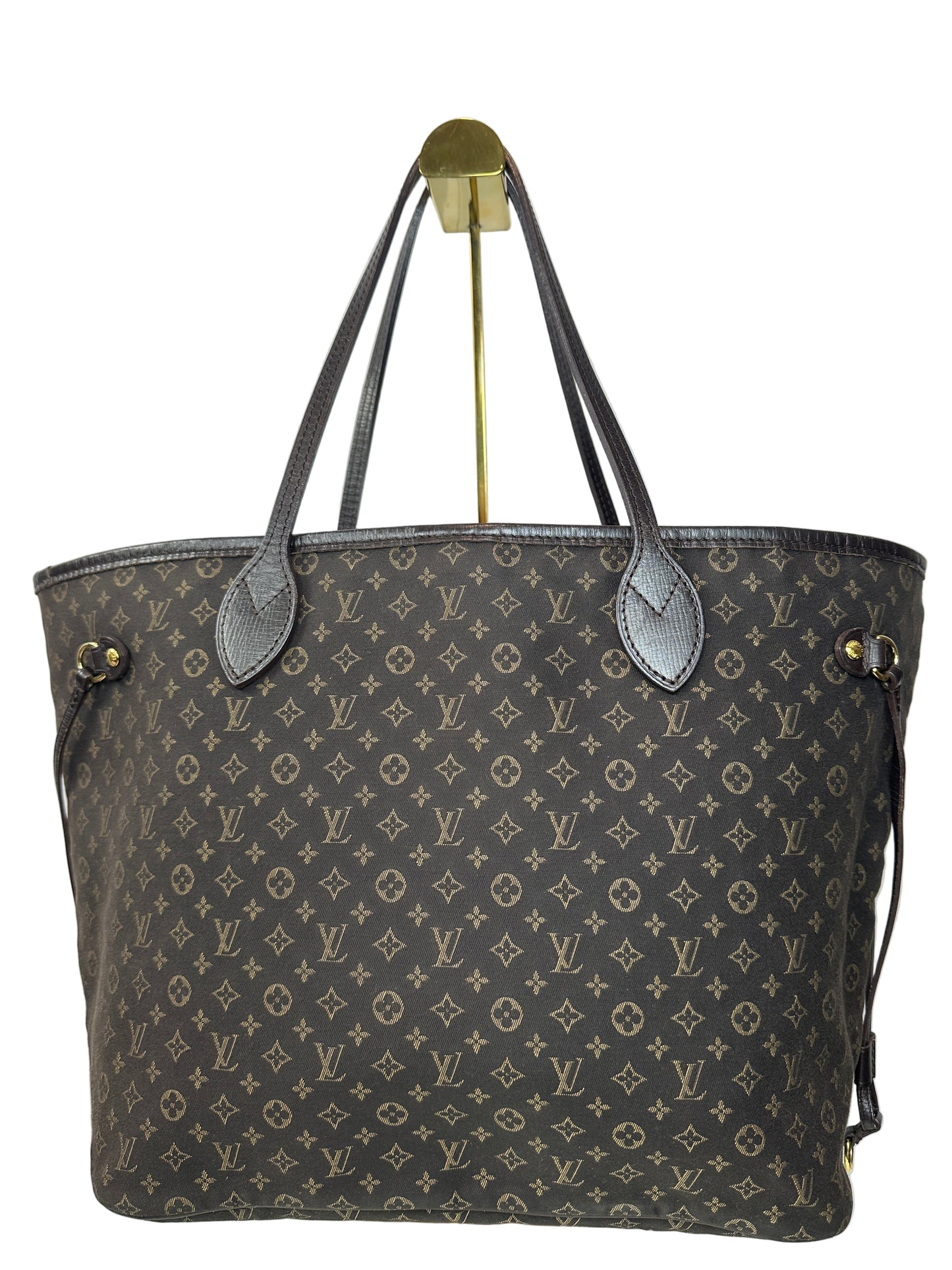 Pre-owned LOUIS VUITTON Neverfull MM Fuzan in Dark Brown