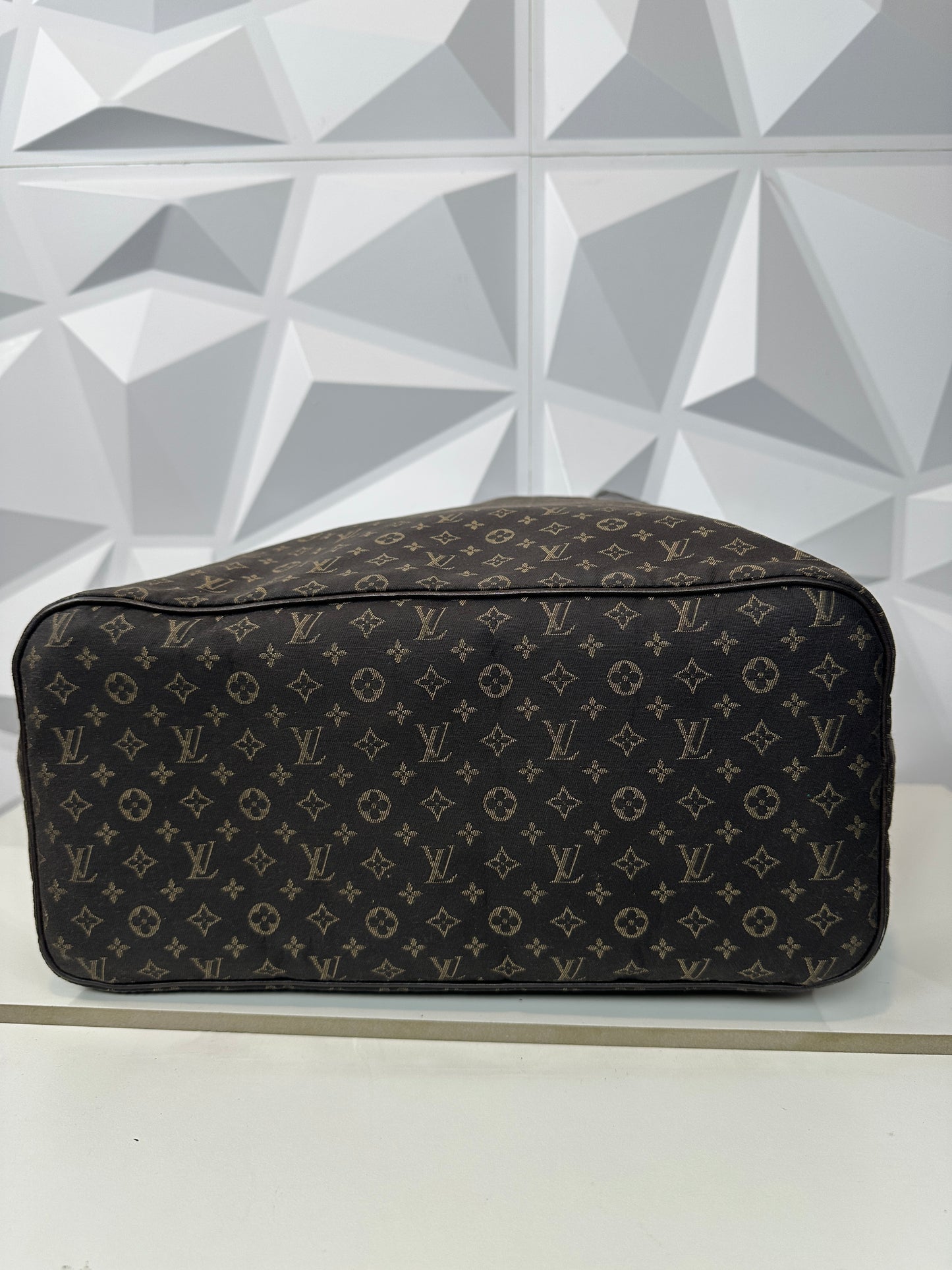 Pre-owned LOUIS VUITTON Neverfull MM Fuzan in Dark Brown