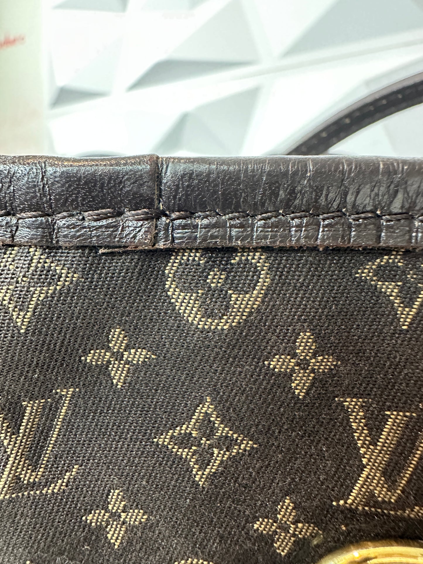 Pre-owned LOUIS VUITTON Neverfull MM Fuzan in Dark Brown