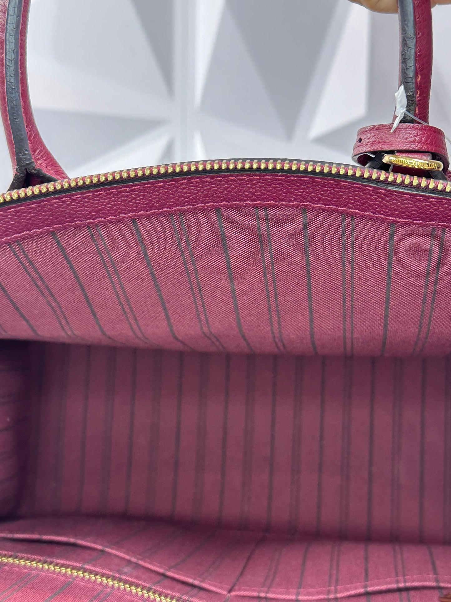 Pre-owned LOUIS VUITTON Pont Neuf Monogram Empreinte MM Burgundy