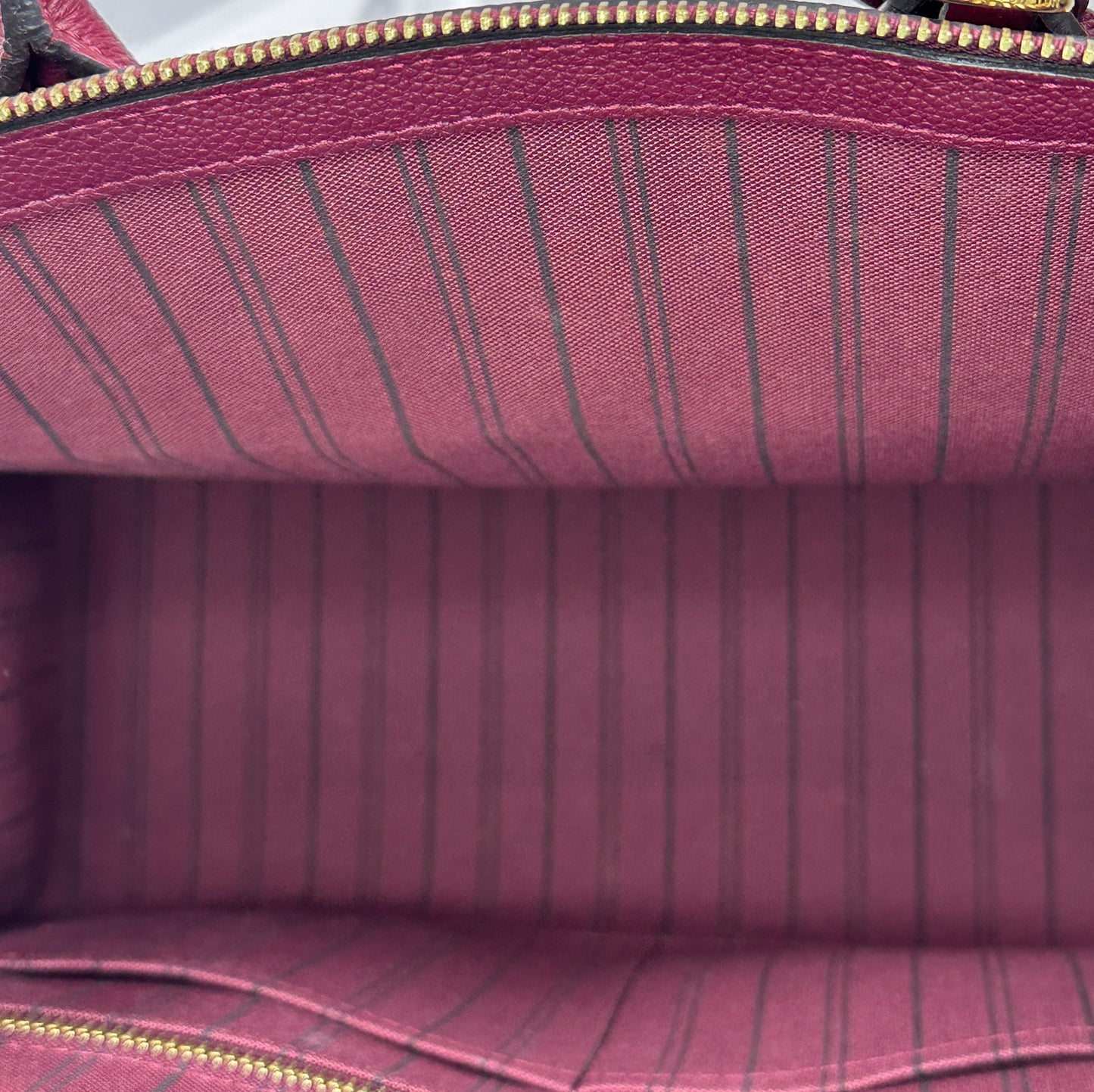 PRE-OWNED LOUIS VUITTON Pont Neuf Monogram Empreinte MM Burgundy _ 169