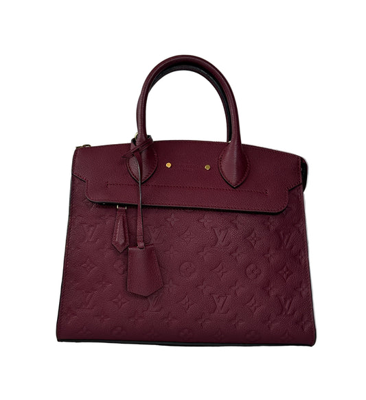 Pre-owned LOUIS VUITTON Pont Neuf Monogram Empreinte MM Burgundy