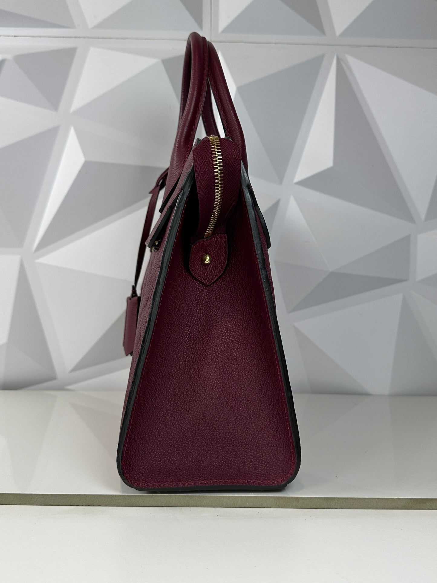 Pre-owned LOUIS VUITTON Pont Neuf Monogram Empreinte MM Burgundy