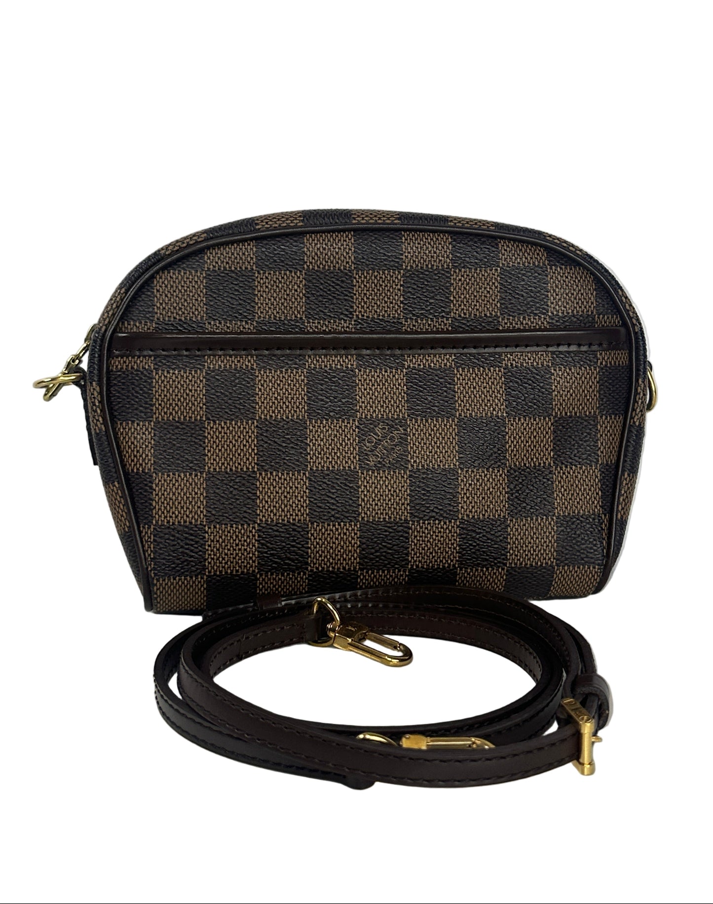 Pre-owned LOUIS VUITTON Ipanema Pochette PM in Damier Ebene Canvas