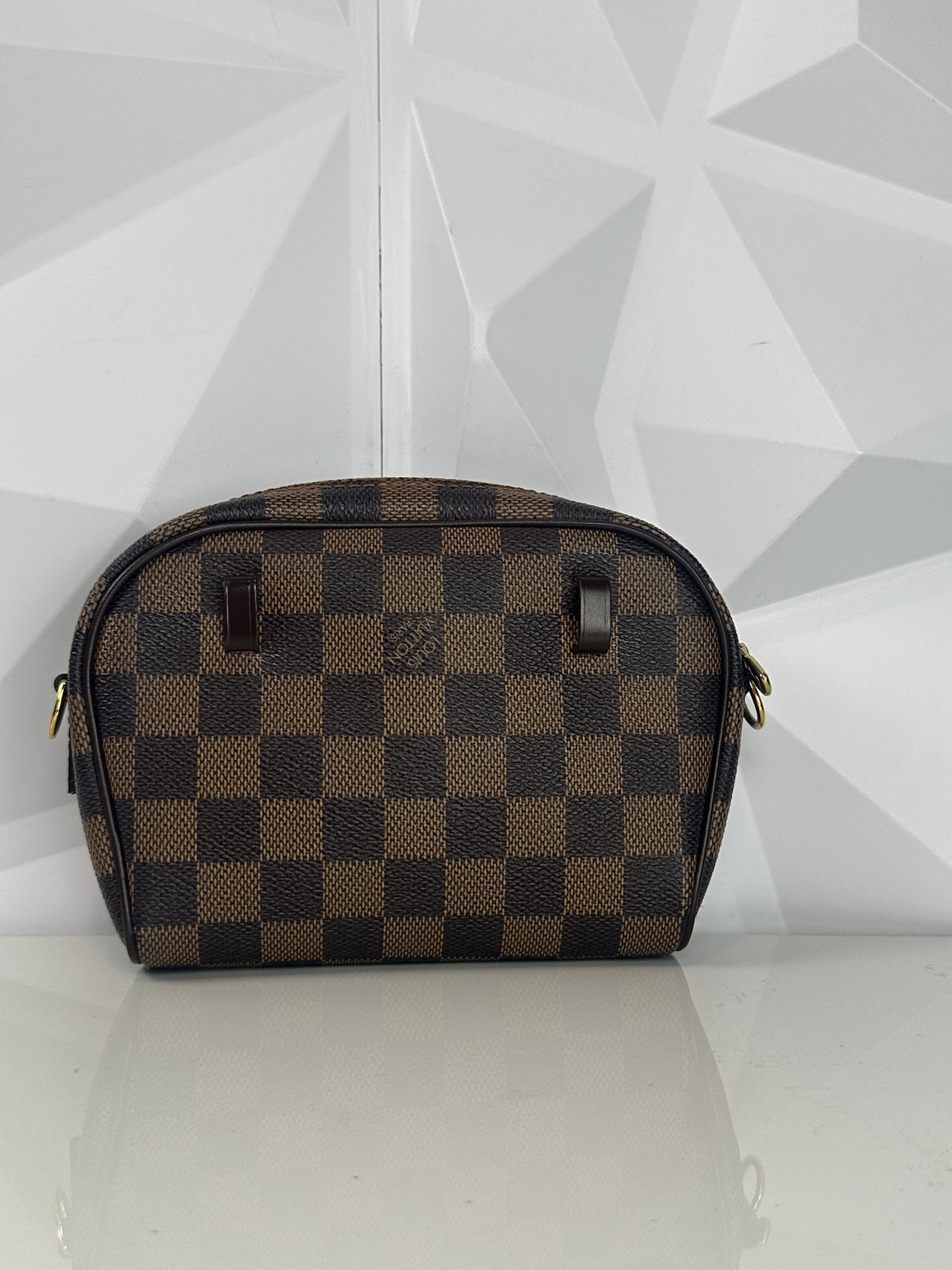 Pre-owned LOUIS VUITTON Ipanema Pochette PM in Damier Ebene Canvas