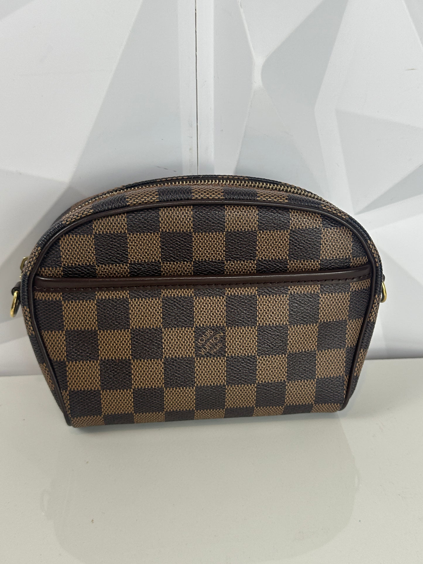 Pre-owned LOUIS VUITTON Ipanema Pochette PM in Damier Ebene Canvas