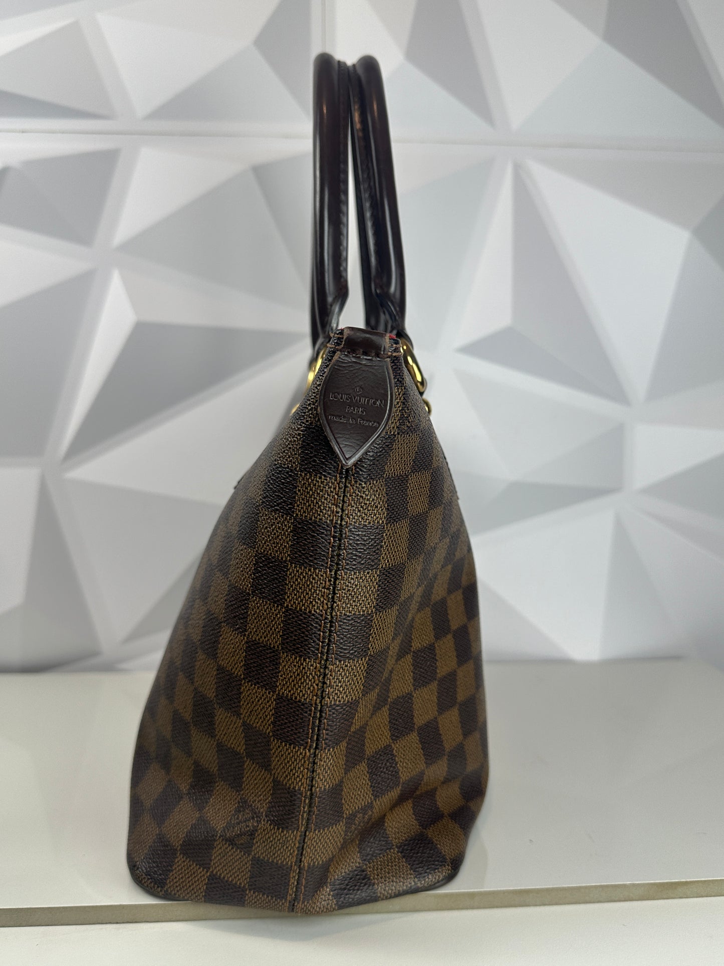 Pre-owned LOUIS VUITTON Saleya PM Damier Ebene Canvas