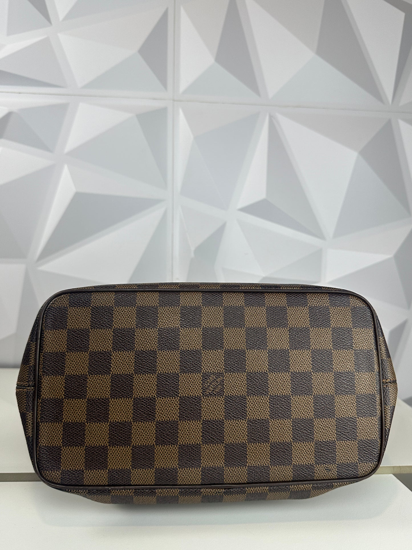 Pre-owned LOUIS VUITTON Saleya PM Damier Ebene Canvas