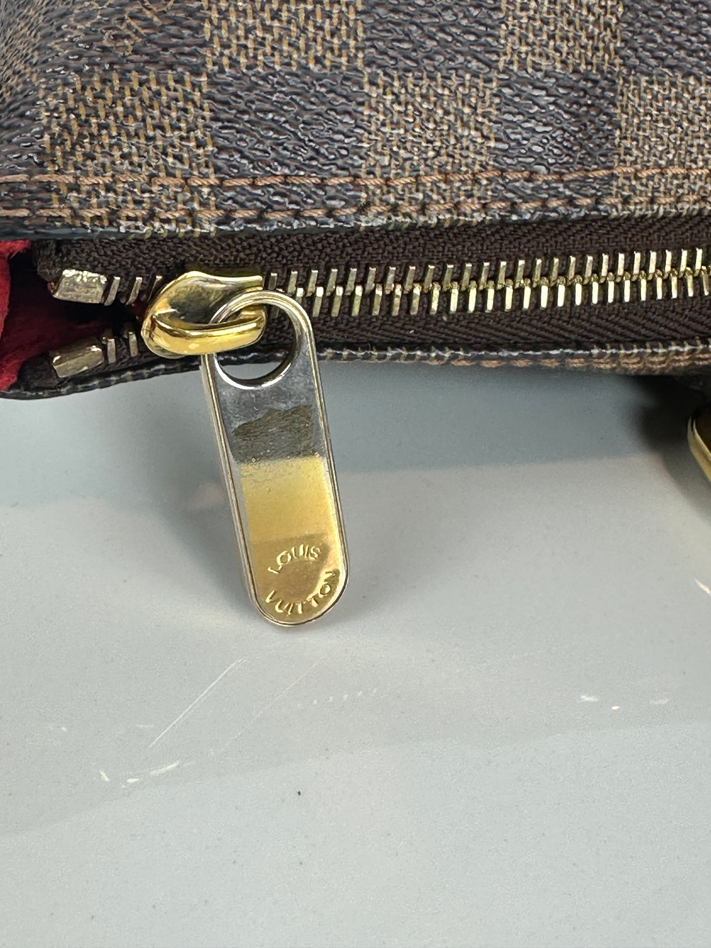 Pre-owned LOUIS VUITTON Saleya PM Damier Ebene Canvas