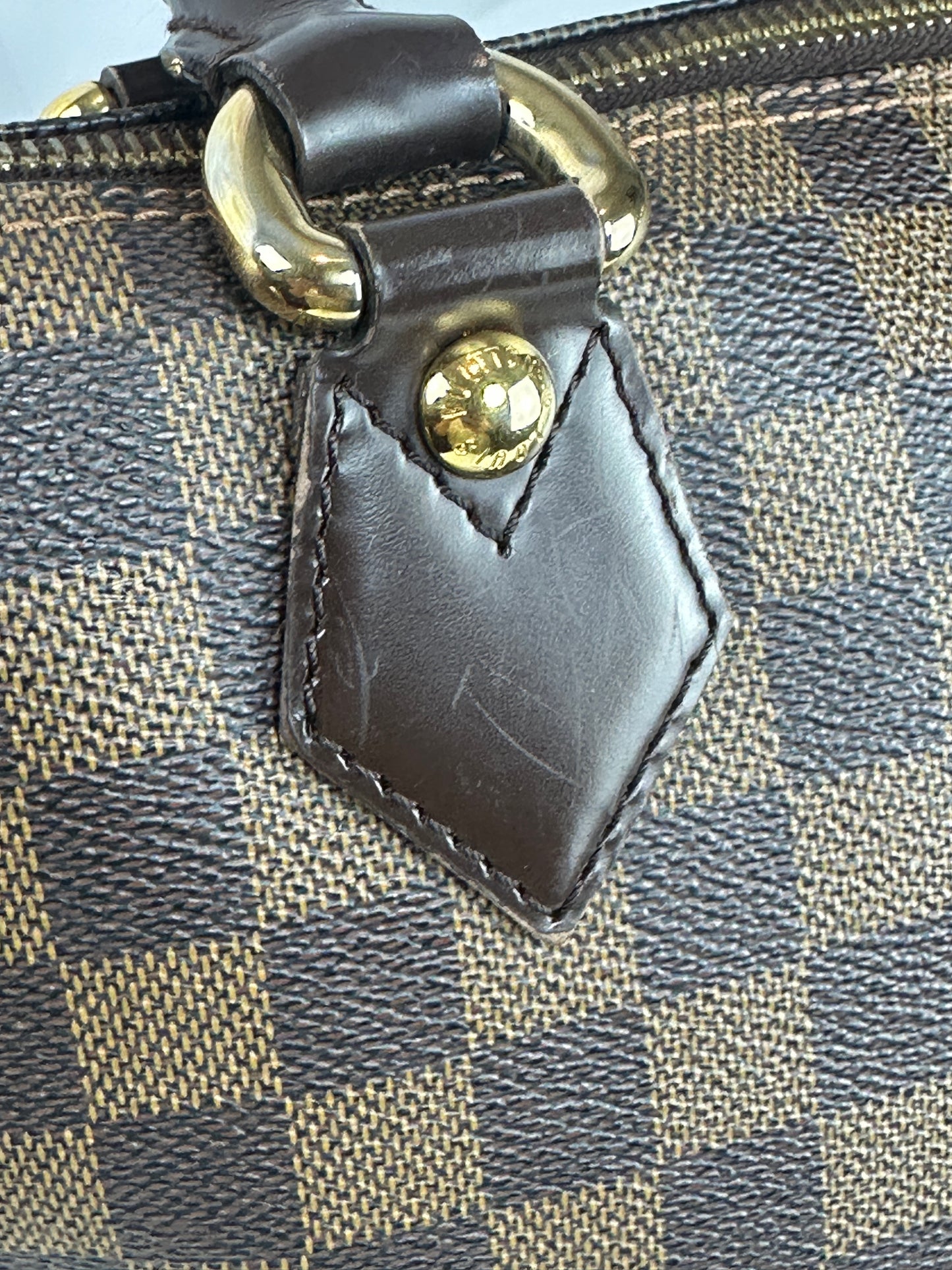 Pre-owned LOUIS VUITTON Saleya PM Damier Ebene Canvas