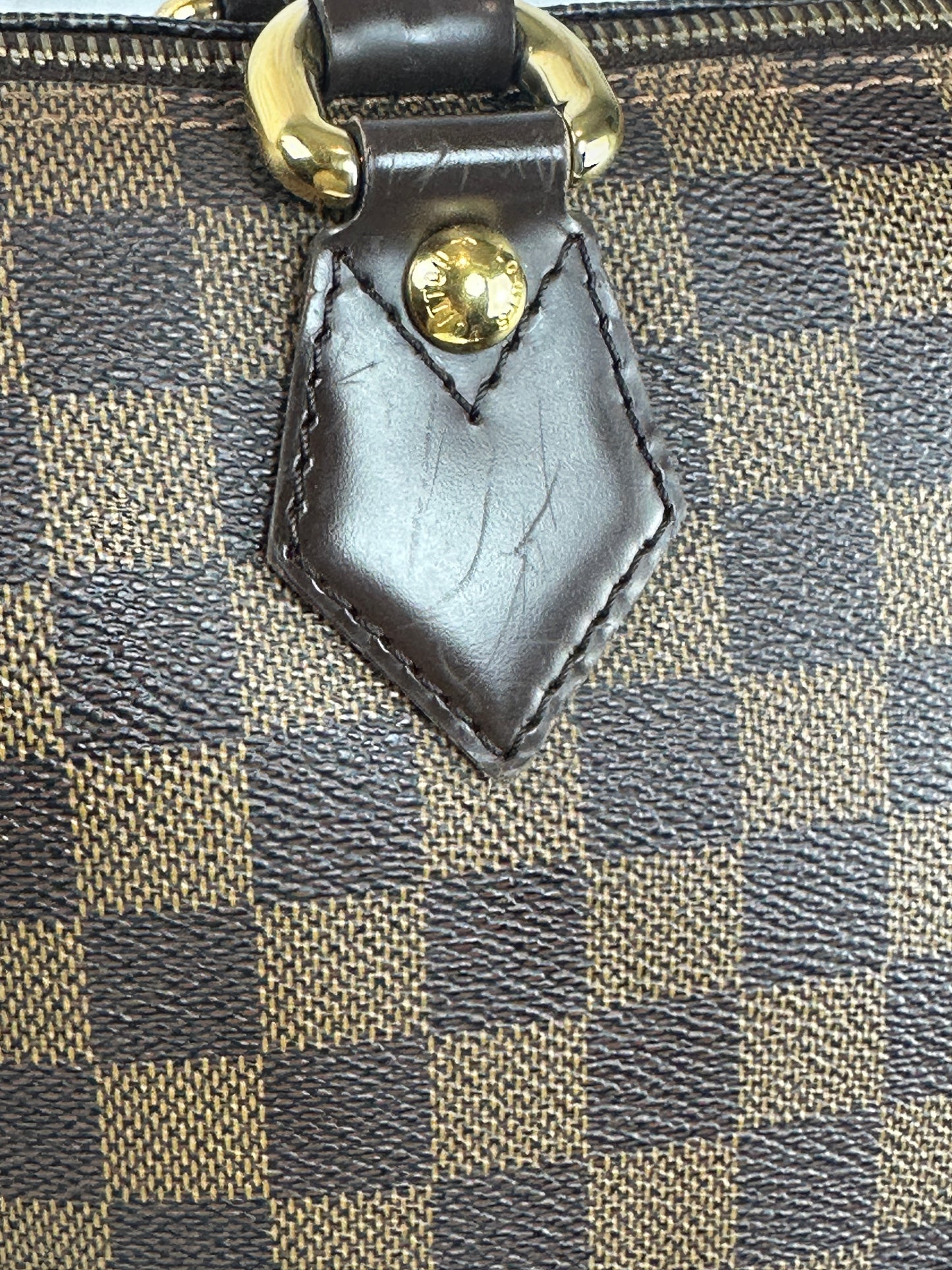 Pre-owned LOUIS VUITTON Saleya PM Damier Ebene Canvas