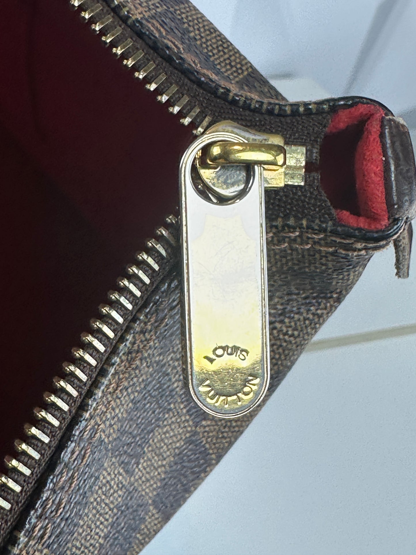 Pre-owned LOUIS VUITTON Saleya PM Damier Ebene Canvas