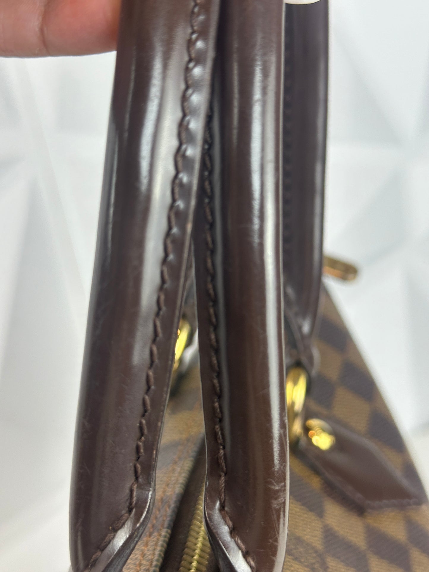 Pre-owned LOUIS VUITTON Saleya PM Damier Ebene Canvas