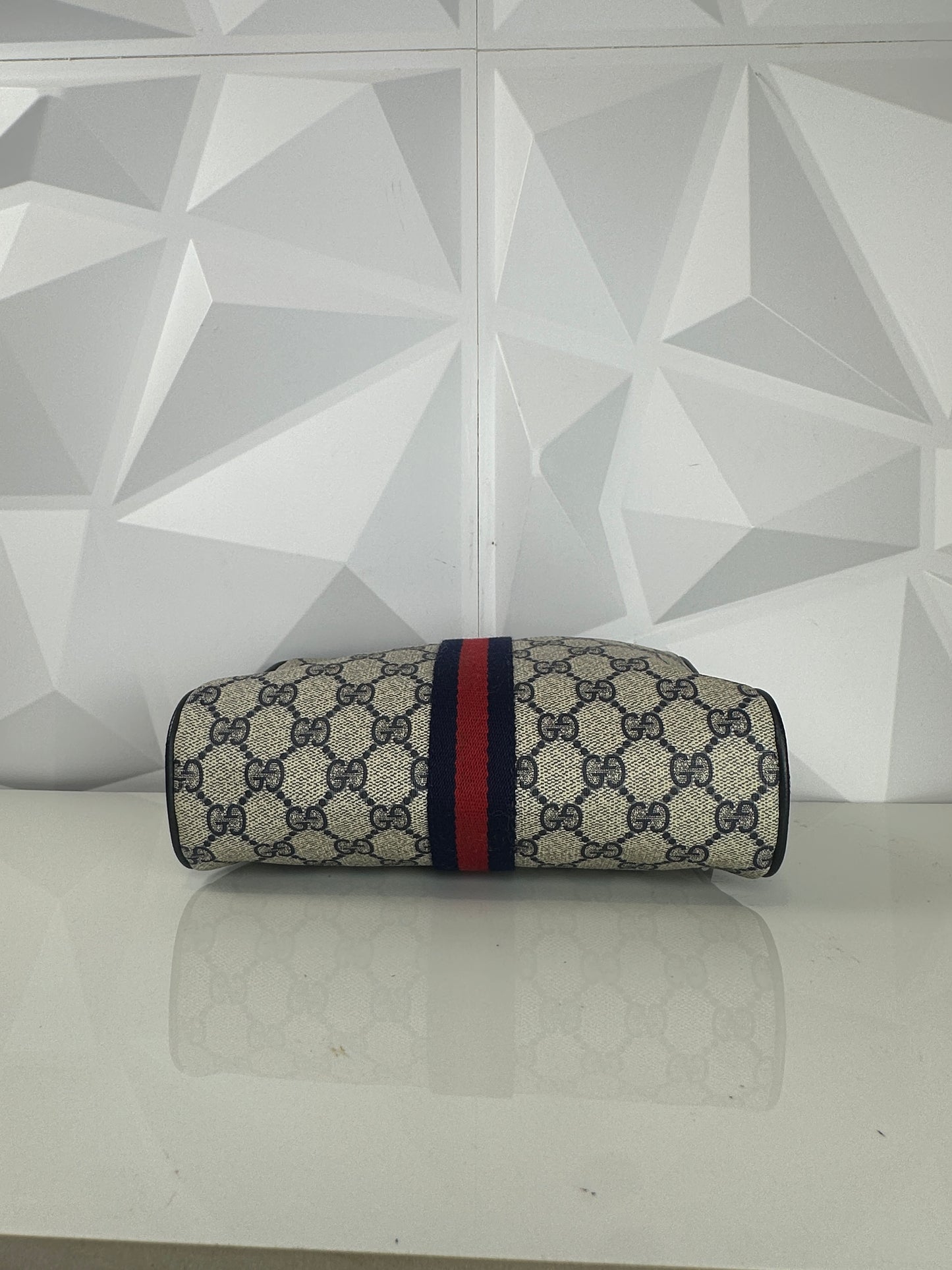 Pre-owned GUCCI GG Supreme Sherry Line Clutch