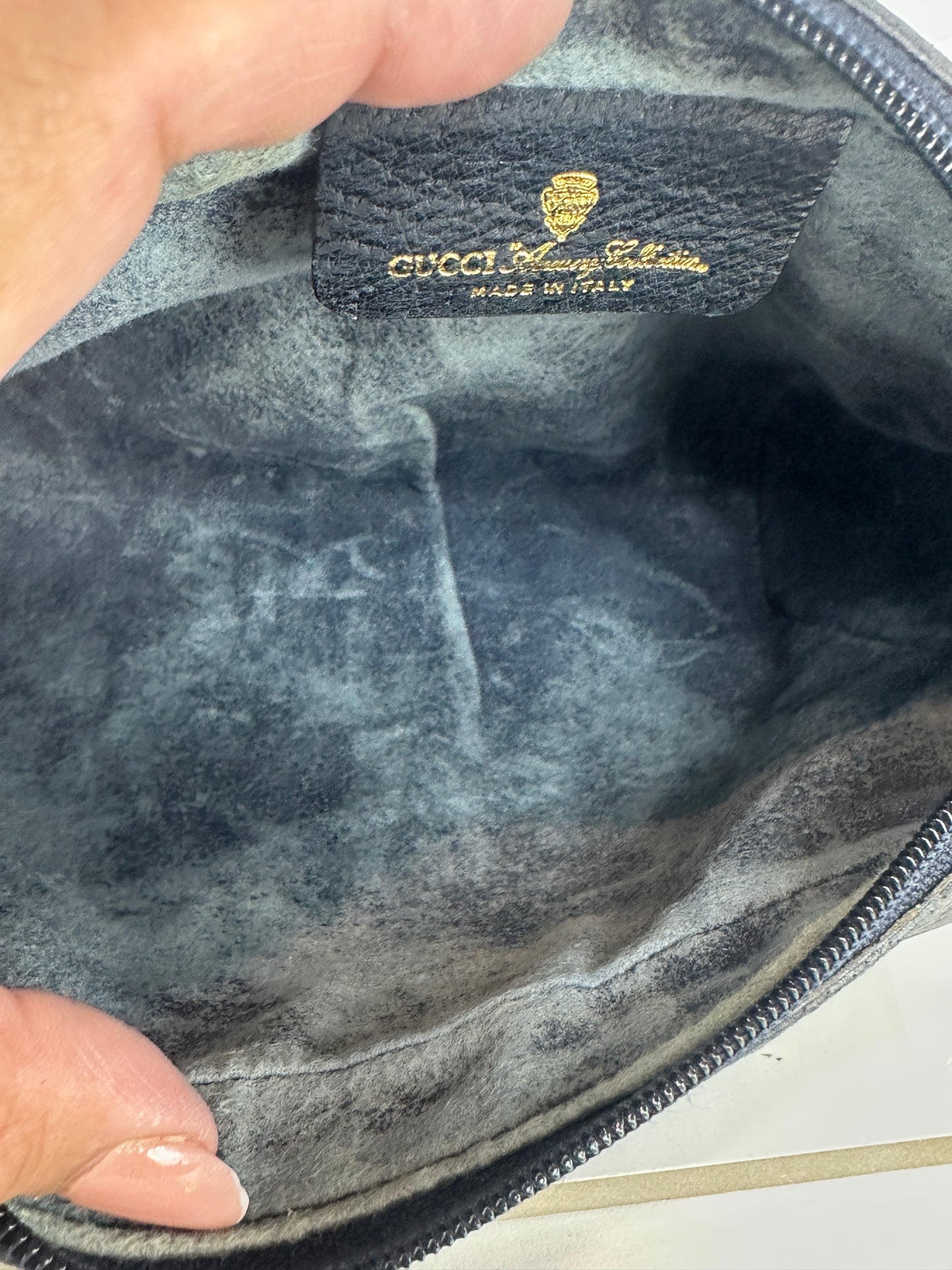 Pre-owned GUCCI GG Supreme Sherry Line Clutch