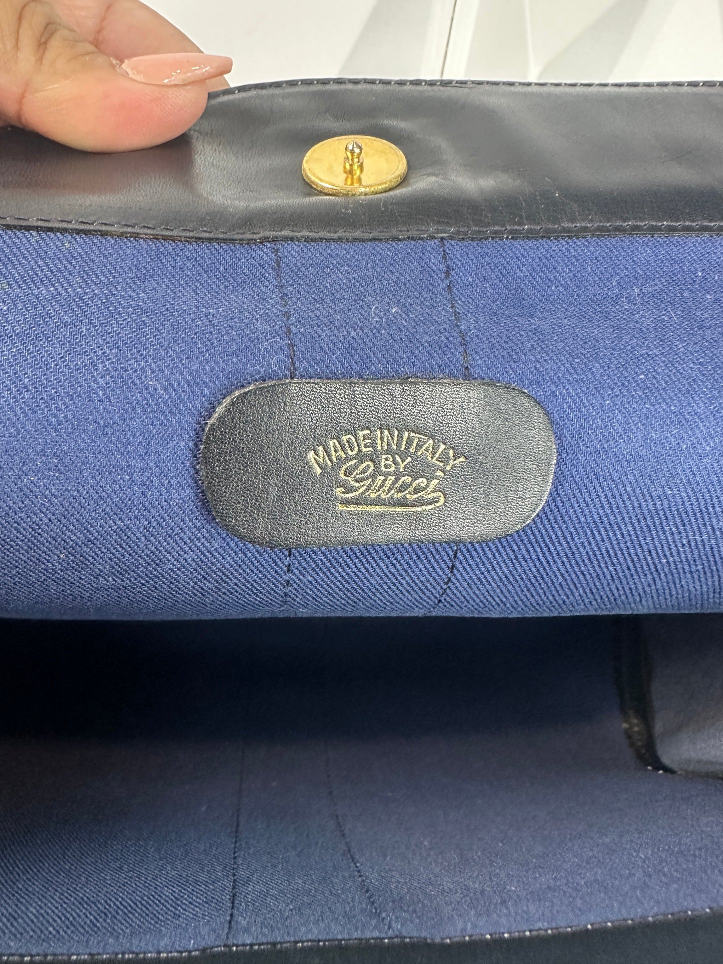 Pre-owned GUCCI GG Supreme Sherry Line _181-1